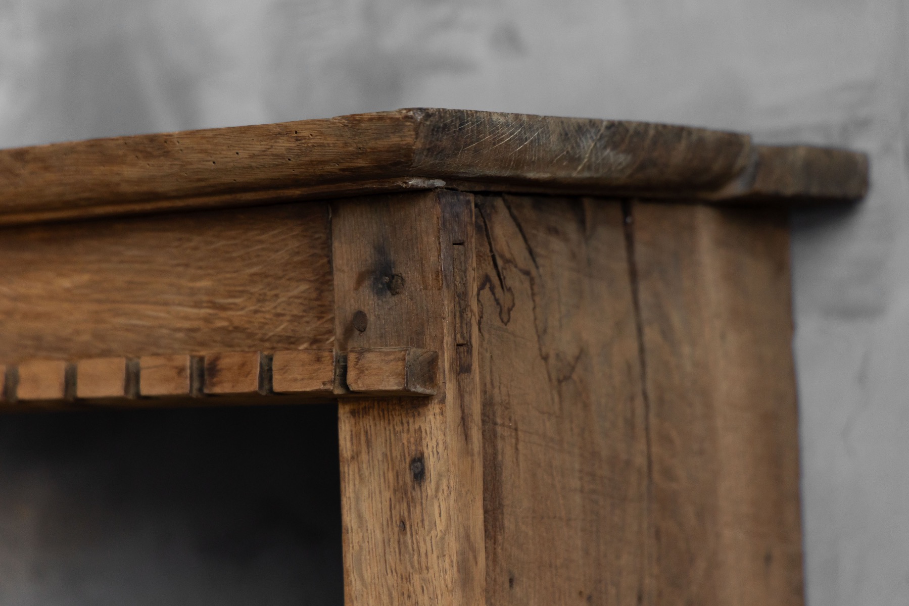Rustic folk art wall mounted shelf dating to the 19th century