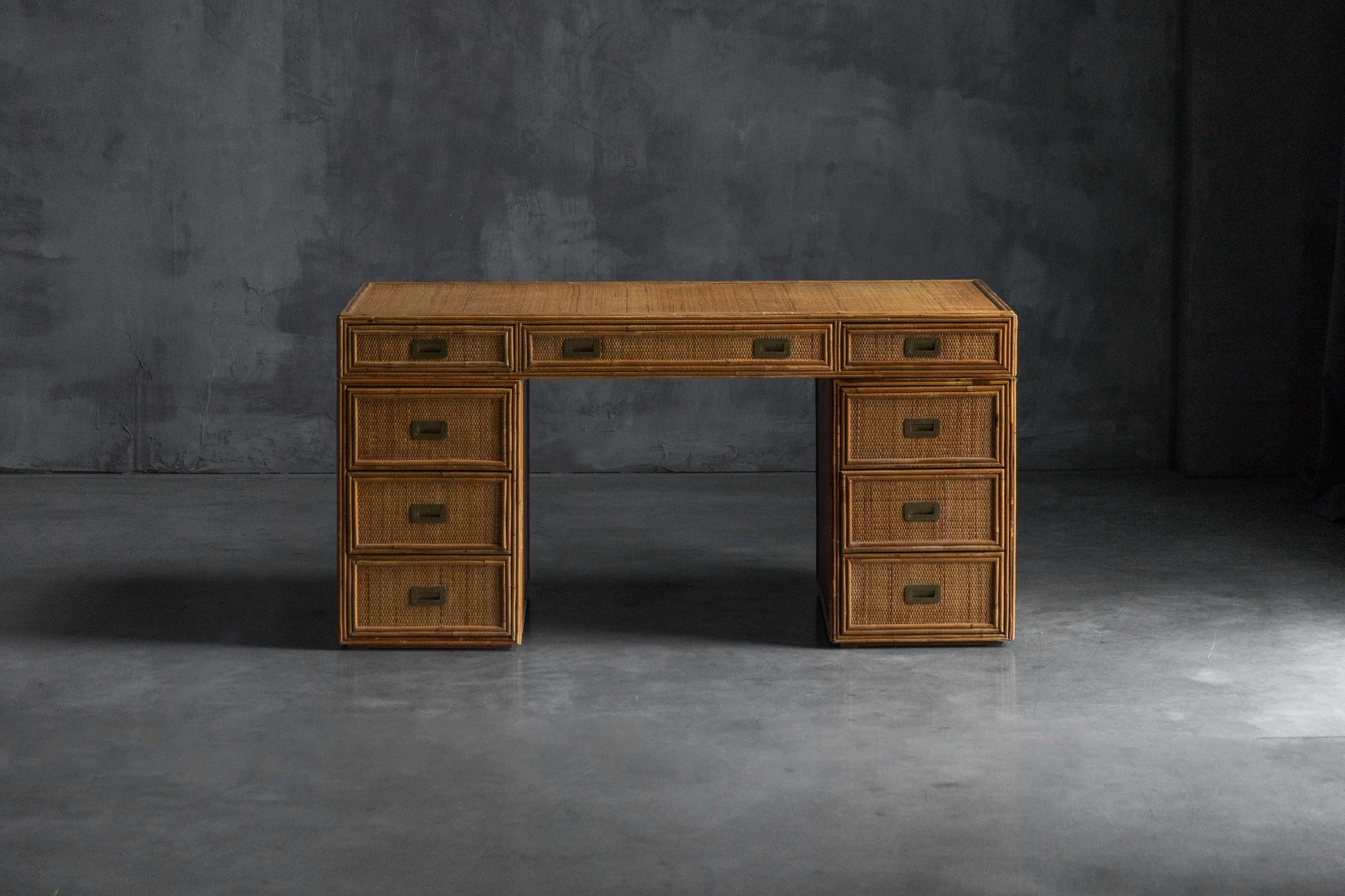Sculptural bamboo desk from the 1970s