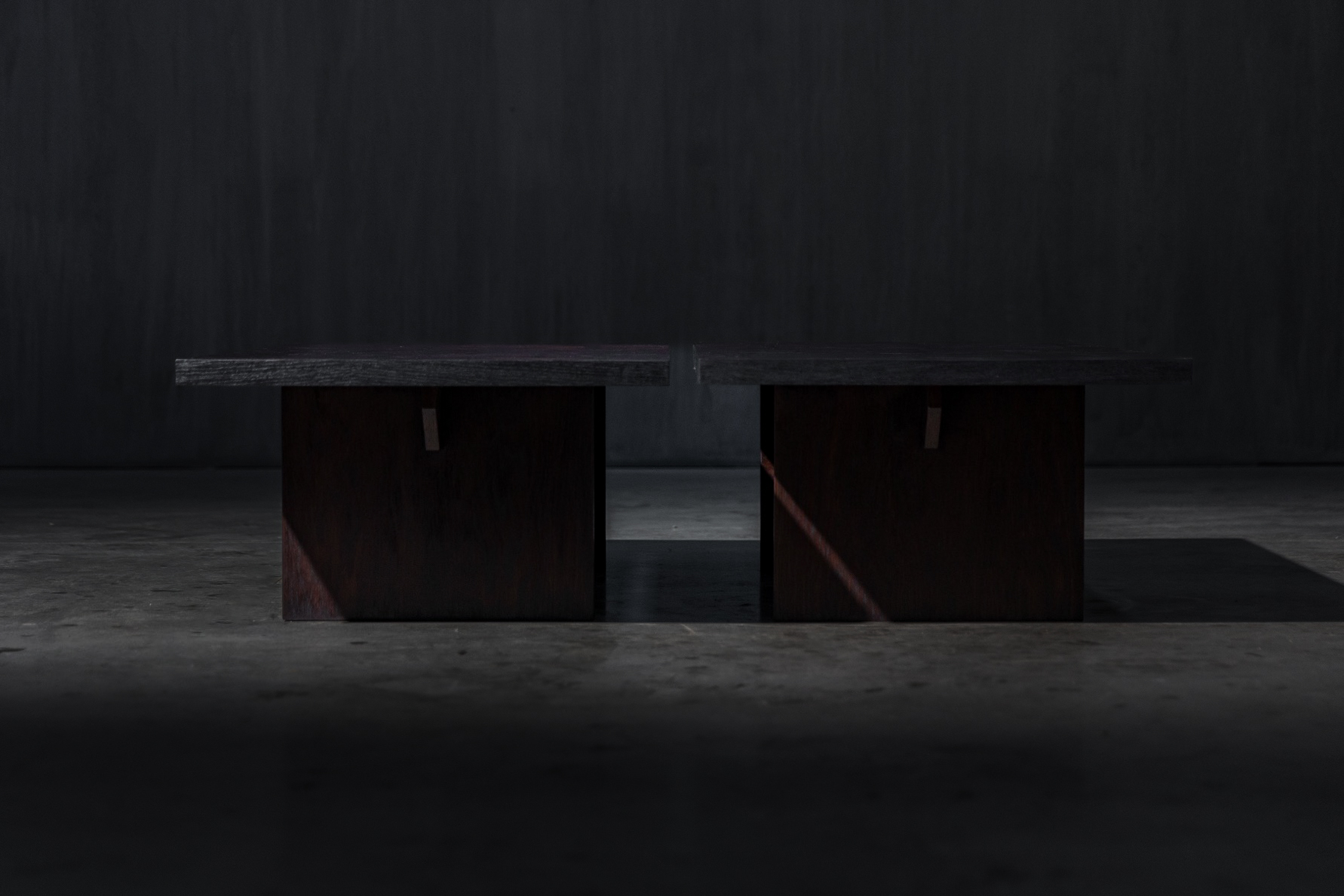 Organic bamboo low table with serene proportions