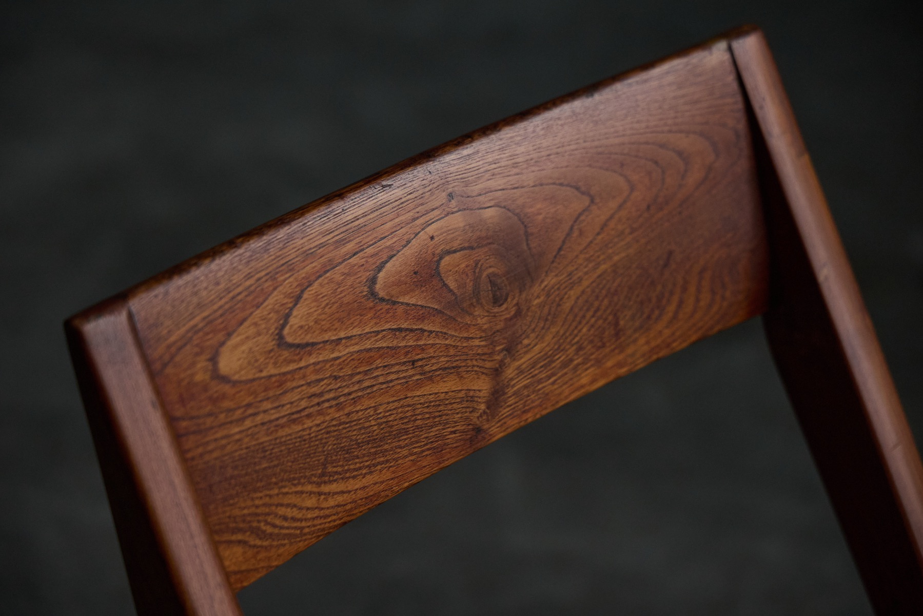 Sculptural wooden library chair from the 1950s