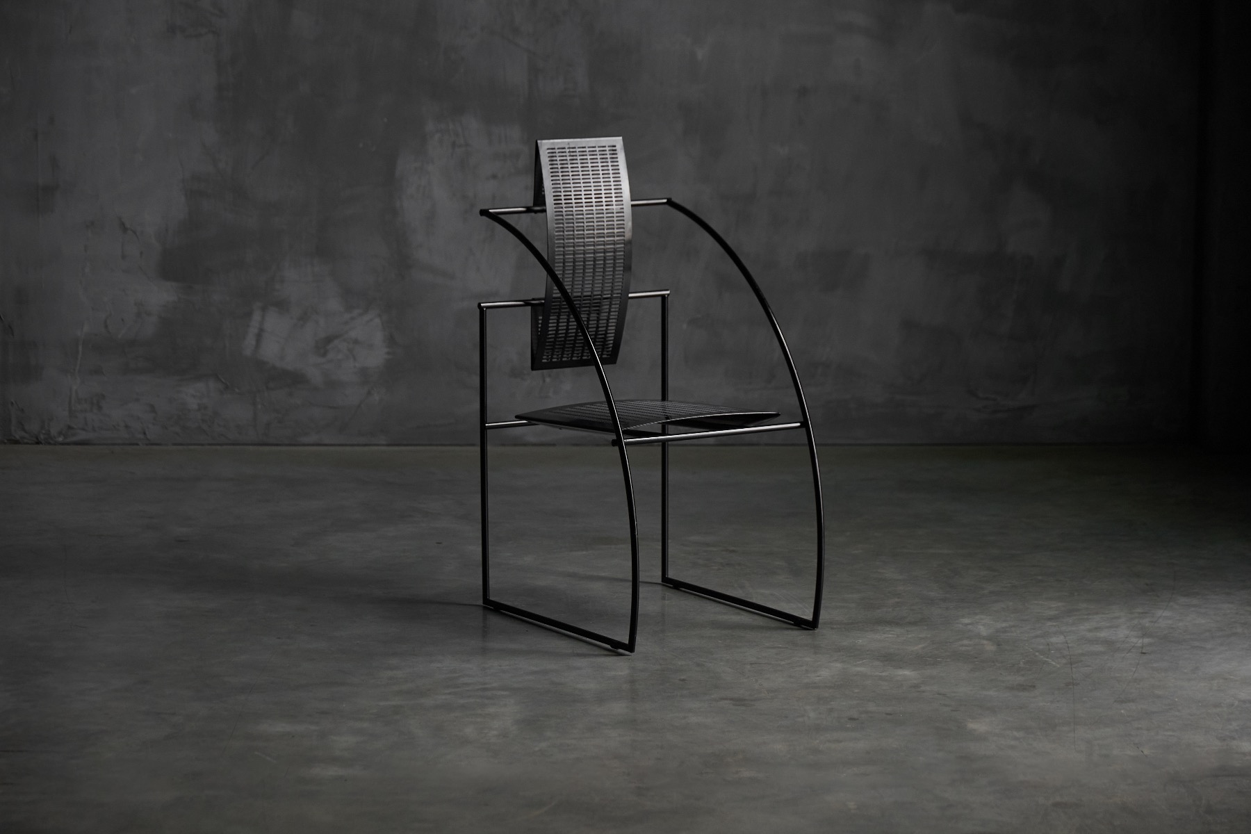 Sculptural postmodern chair by Mario Botta