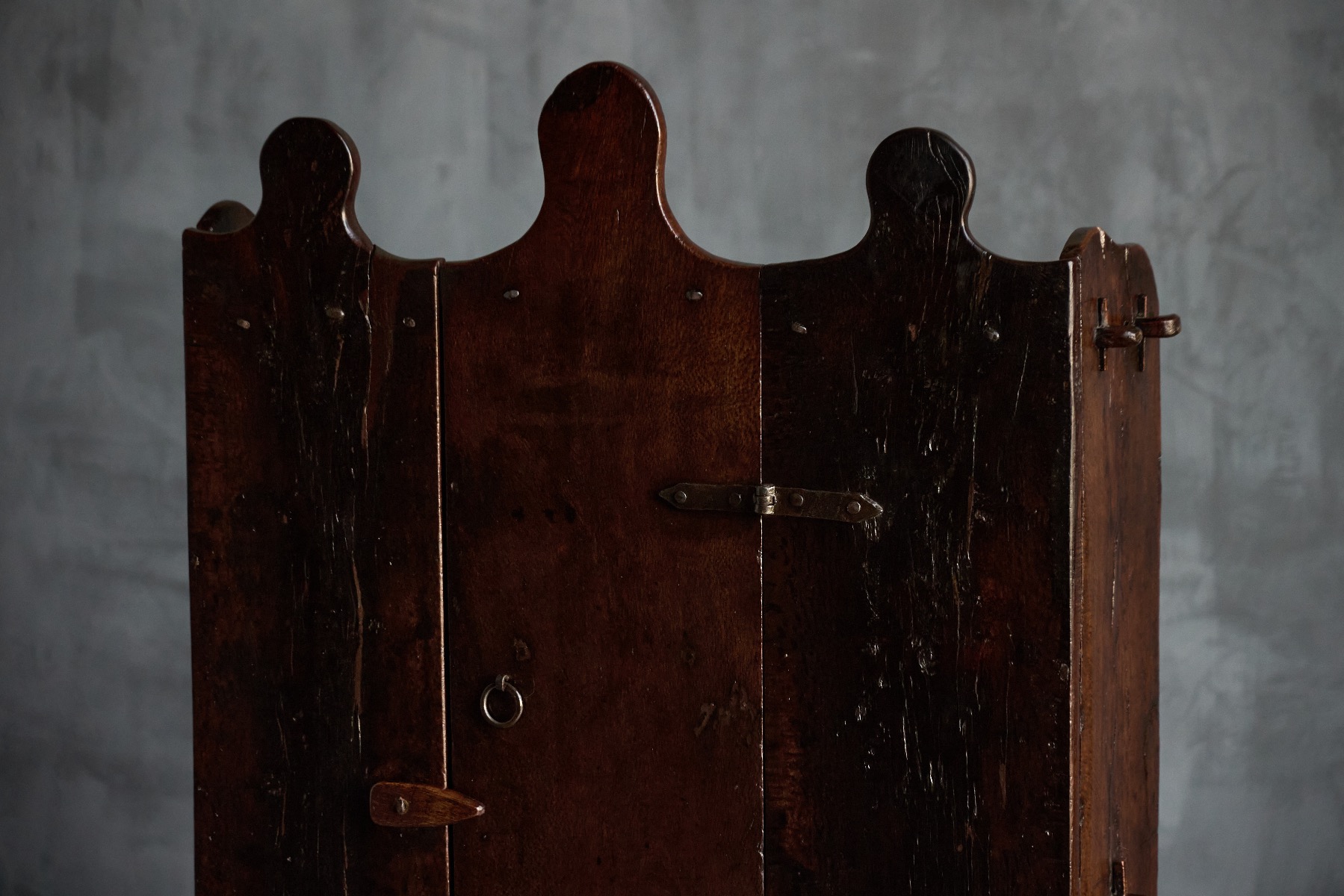 Solid wood rustic cabinet with traditional craftsmanship