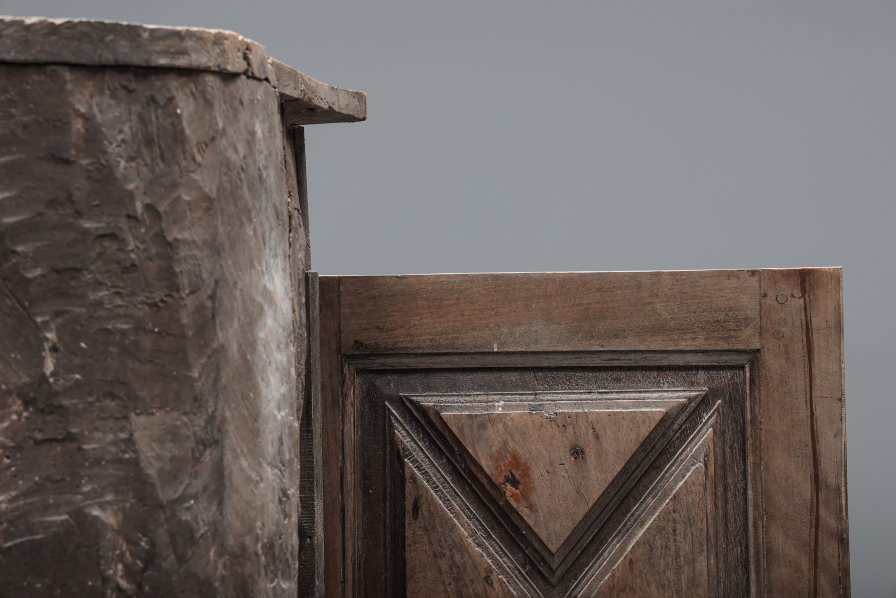 Traditional French folk bonnetiere in solid wood