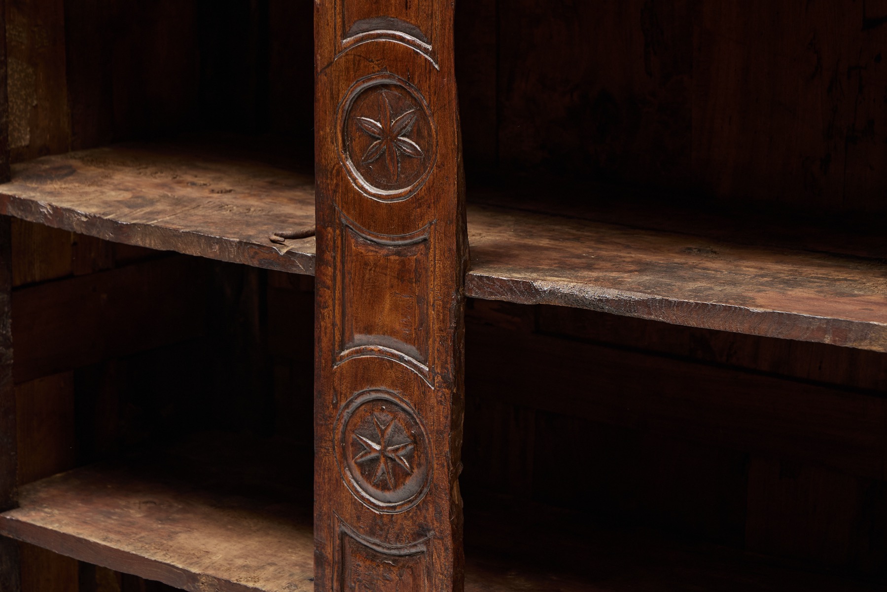 Traditional French folk cabinet in solid wood