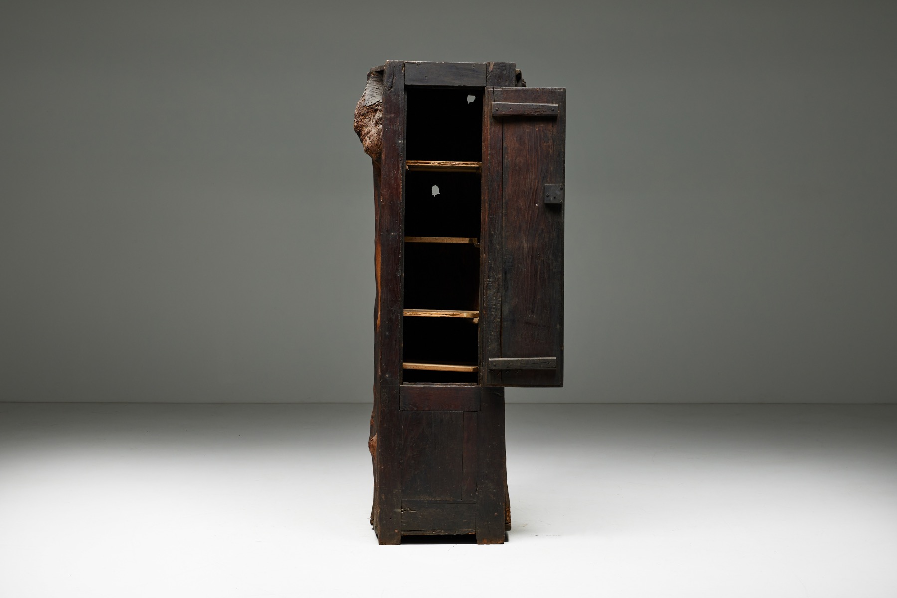 Traditional French folk cabinet in solid wood
