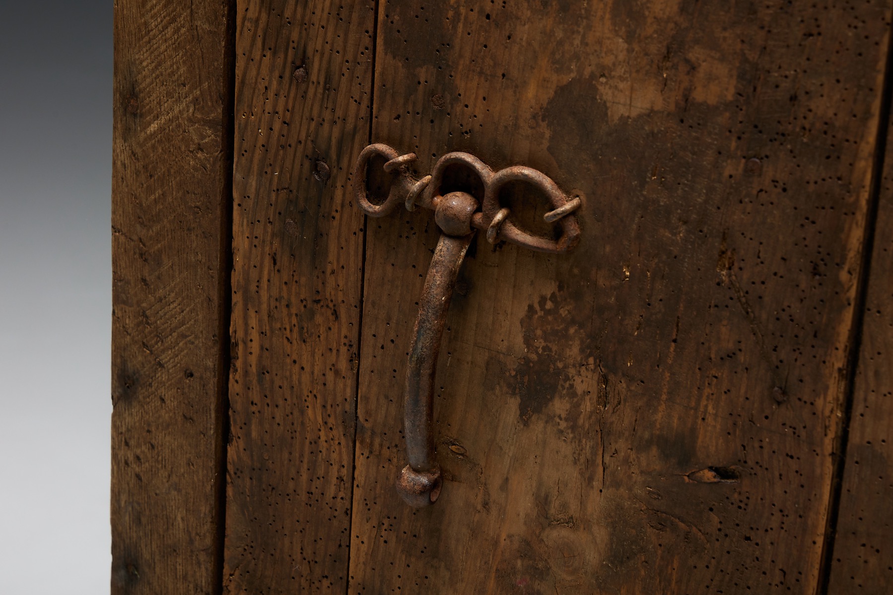 Traditional French folk cabinet in solid wood