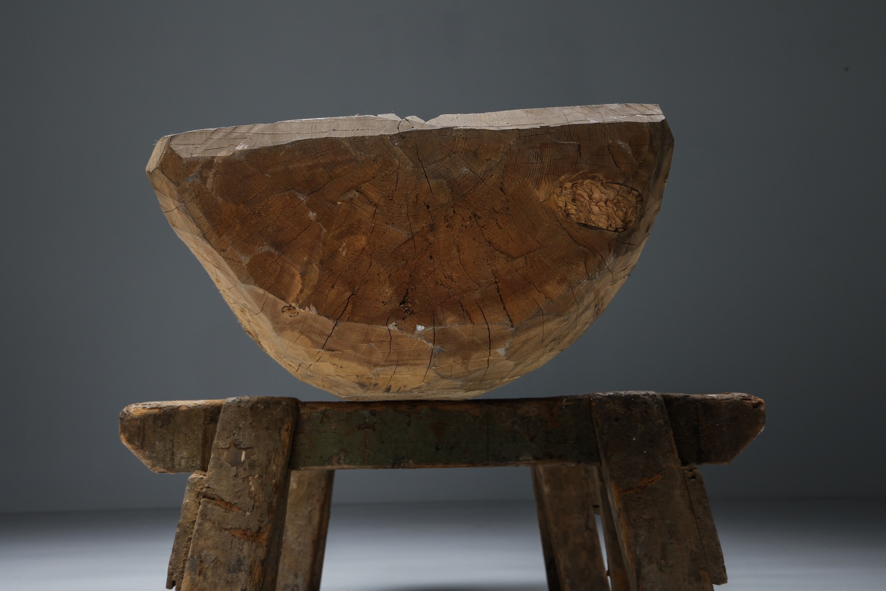Traditional wabi sabi console in wood design