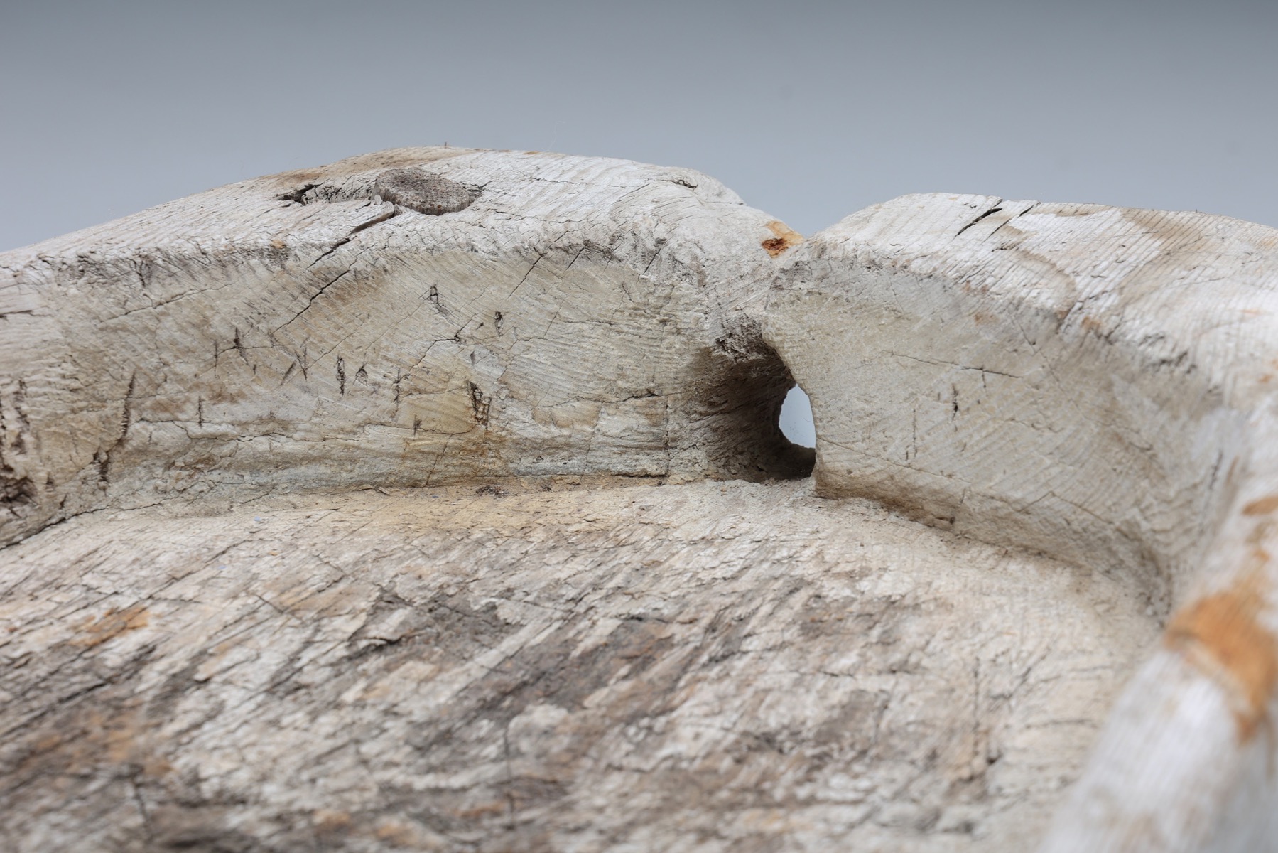 Traditional wooden water trough in rustic style