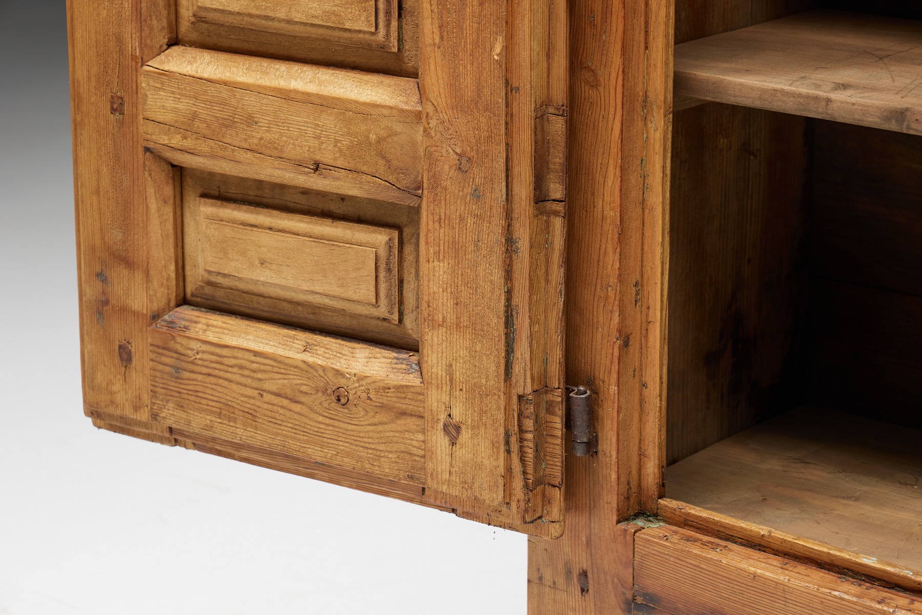 Vintage folk art cabinet from France in rural style