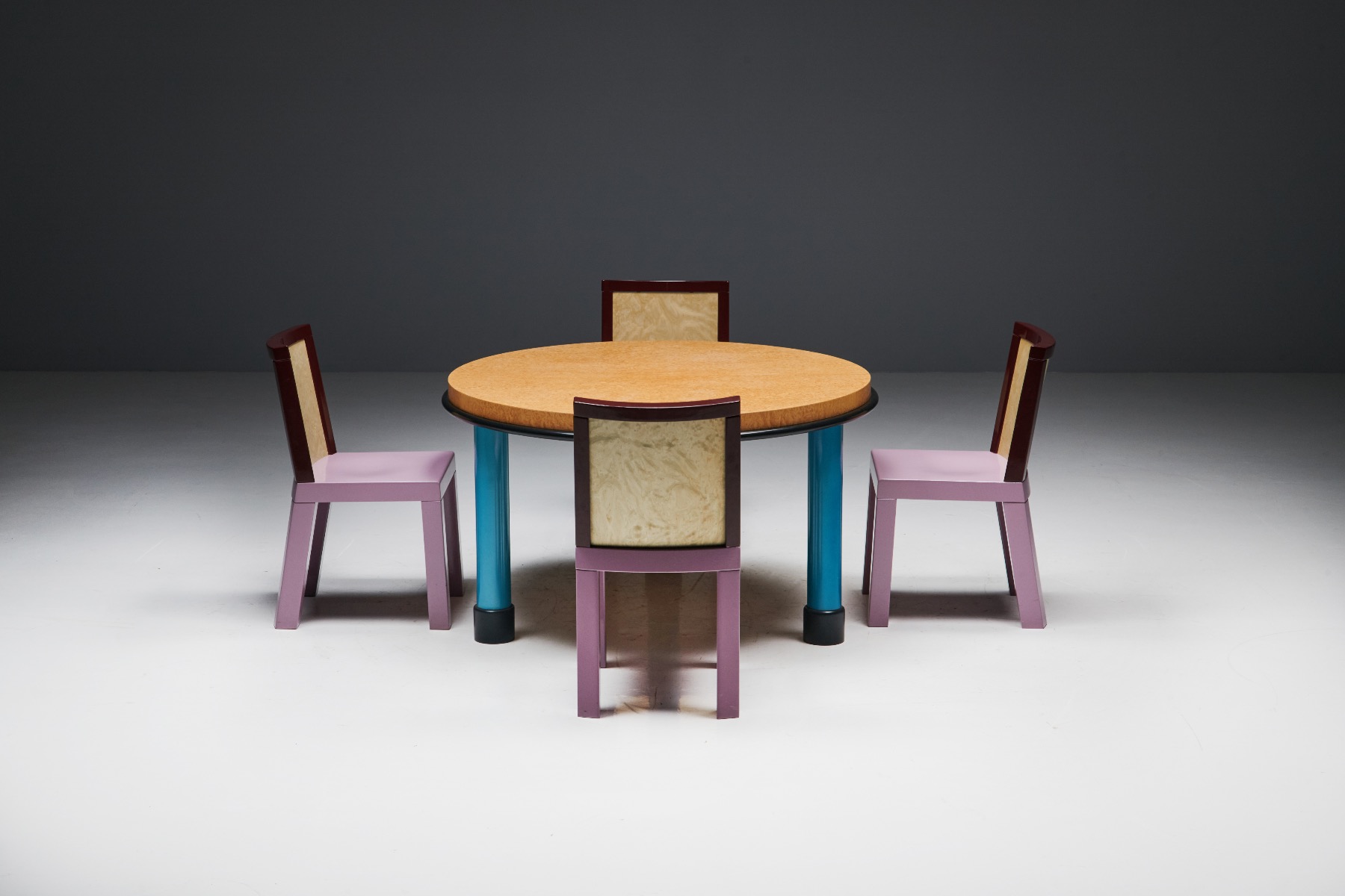 Burl Wood Memphis Table by Ettore Sottsass - 1990s