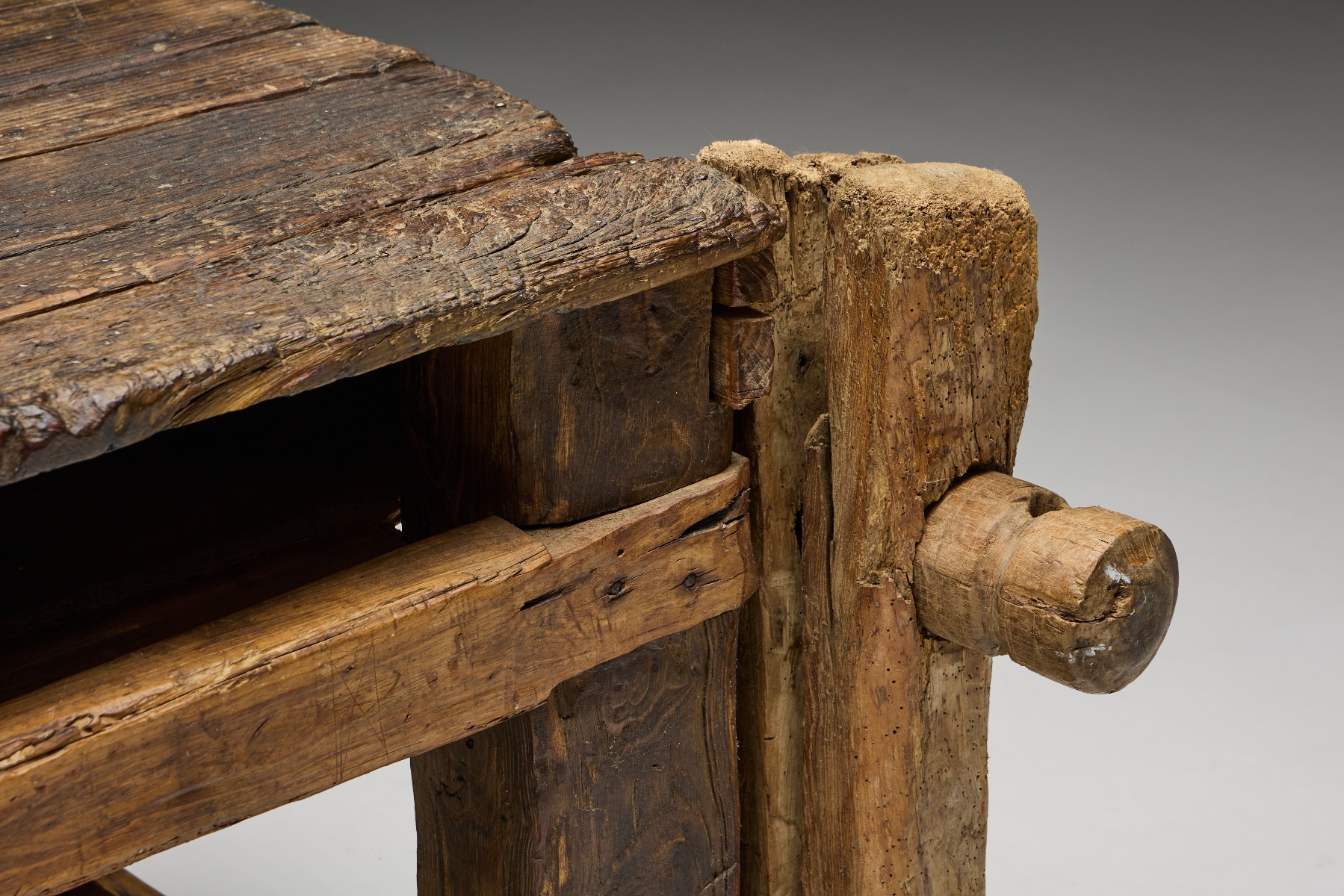 Antique country craft workbench