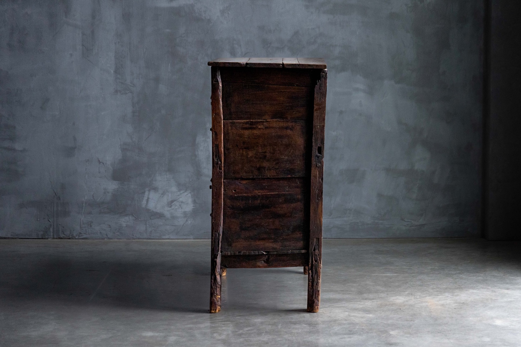 Rustic vernacular cabinet with aged patina