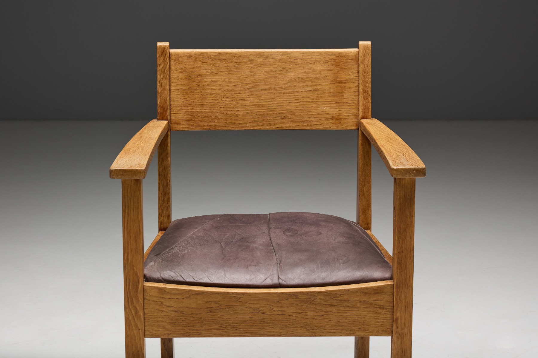European Art Deco oak seating