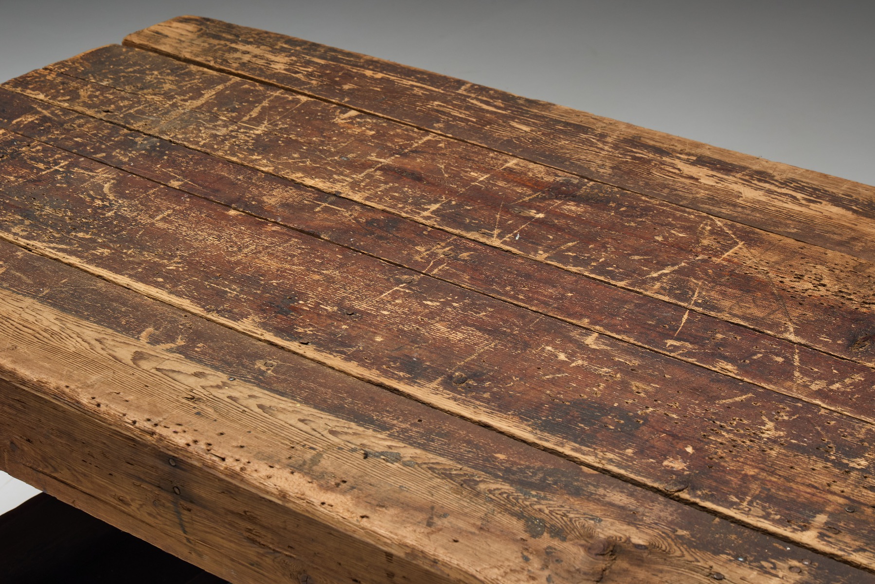 Antique rustic industrial table