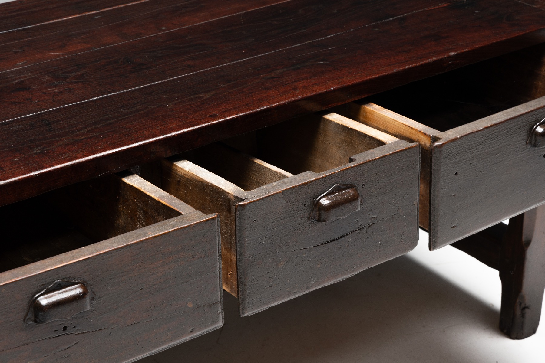 Antique rustic solid wood console