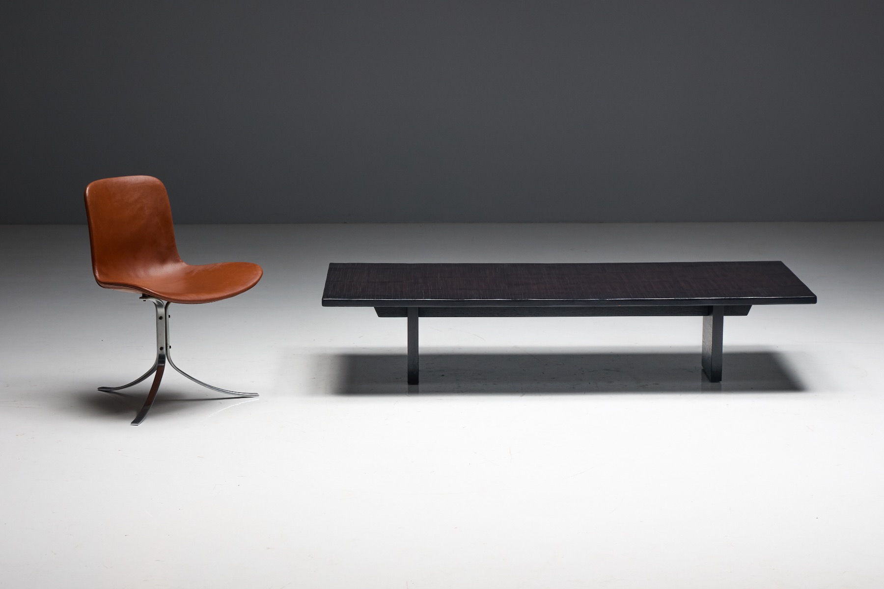 Architectural bamboo coffee table from the 1980s