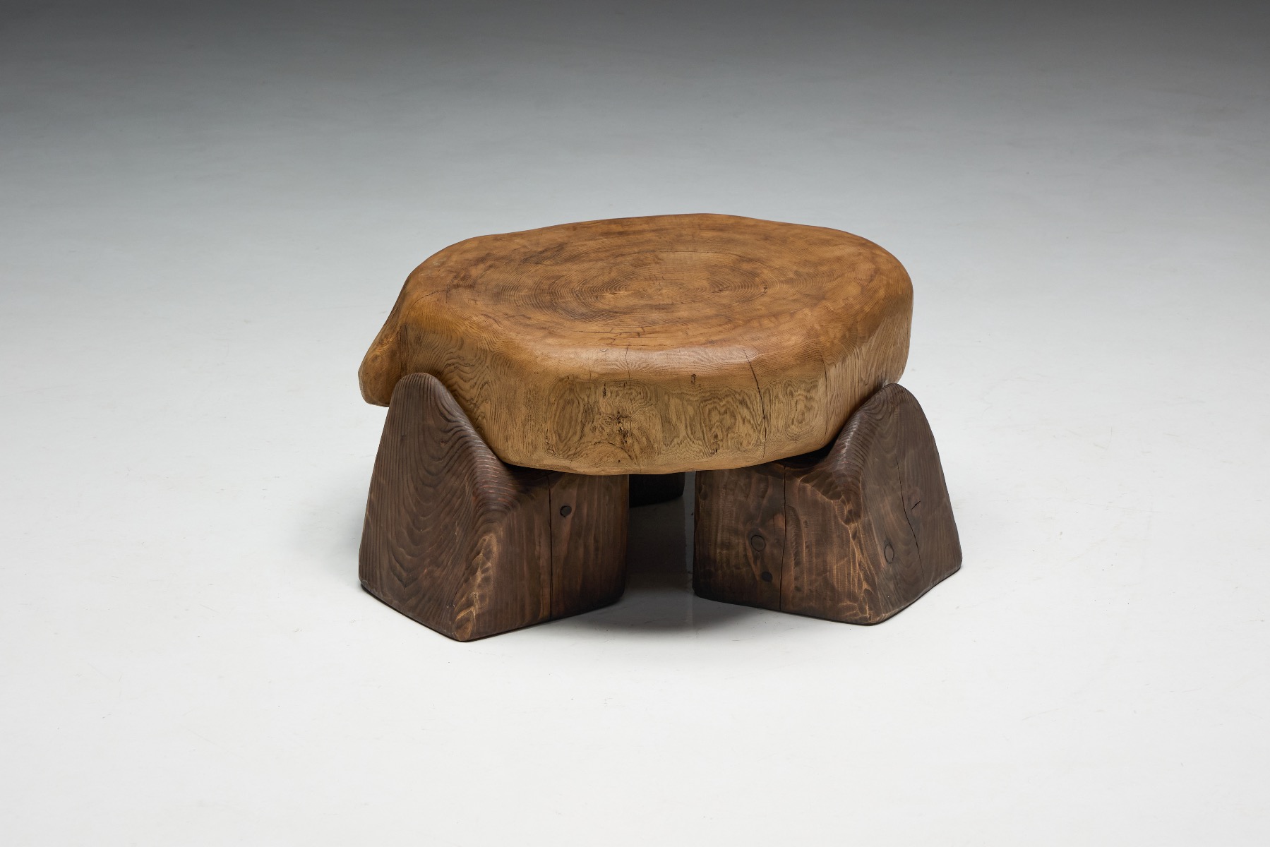 Architectural contemporary coffee table in brutalist style