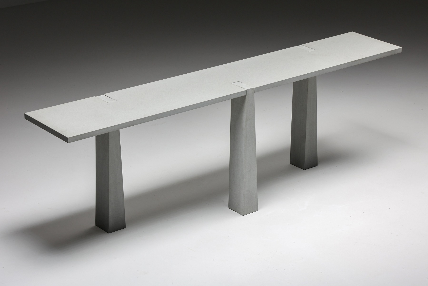 Architectural console table by Angelo Mangiarotti design