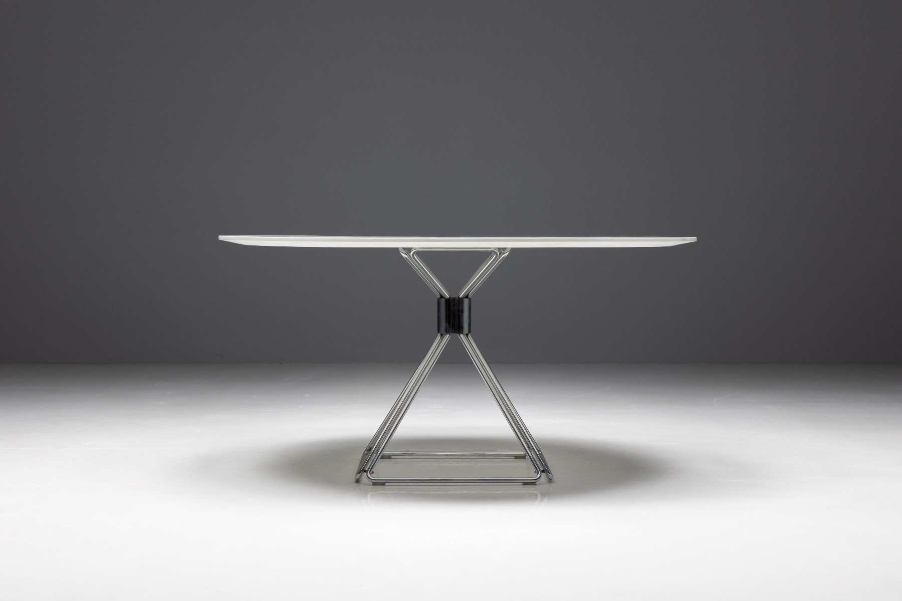 Architectural dining table by Rudi Verhelst for Novalux