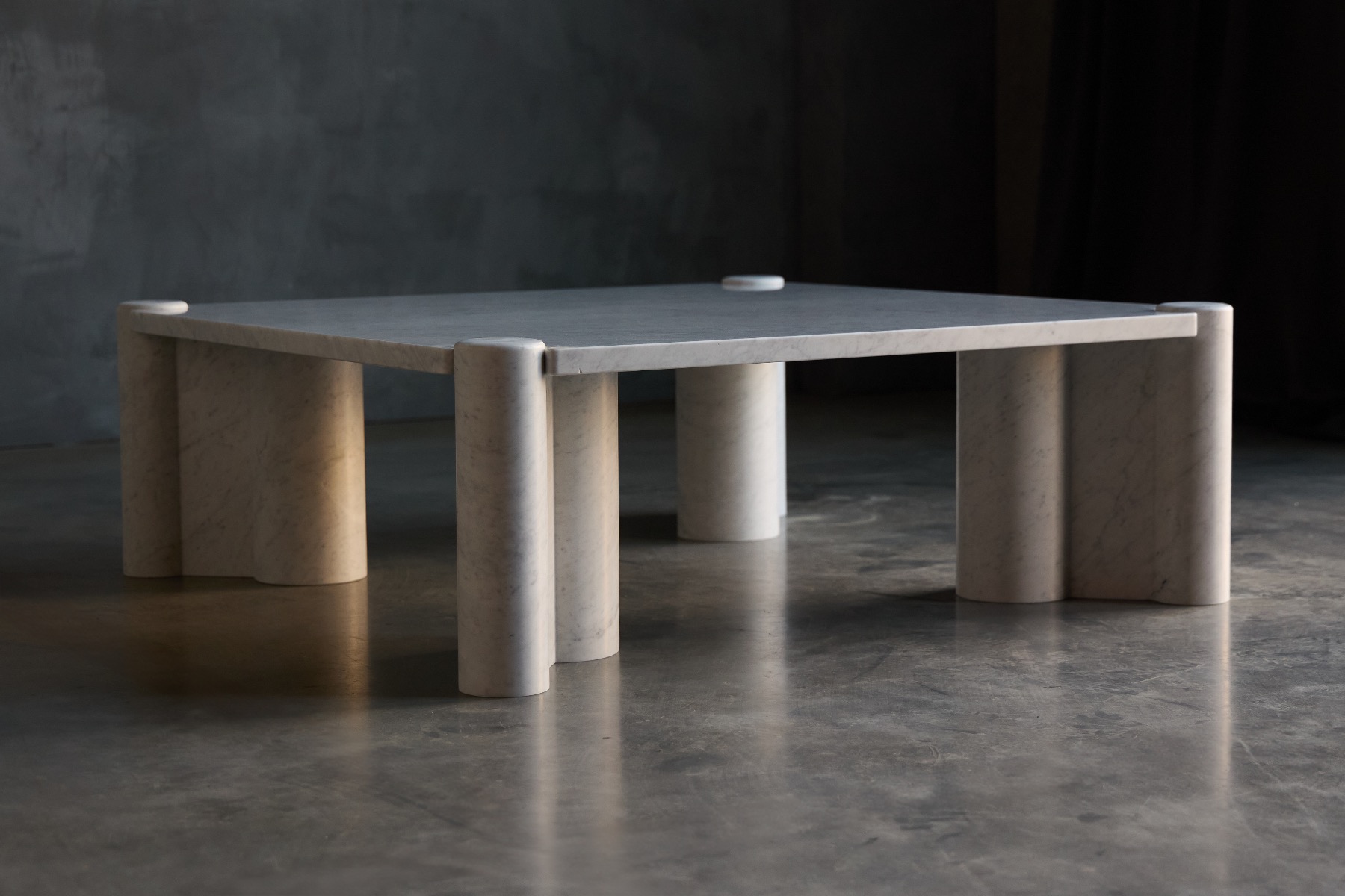 Premium Carrara marble lounge table by Knoll