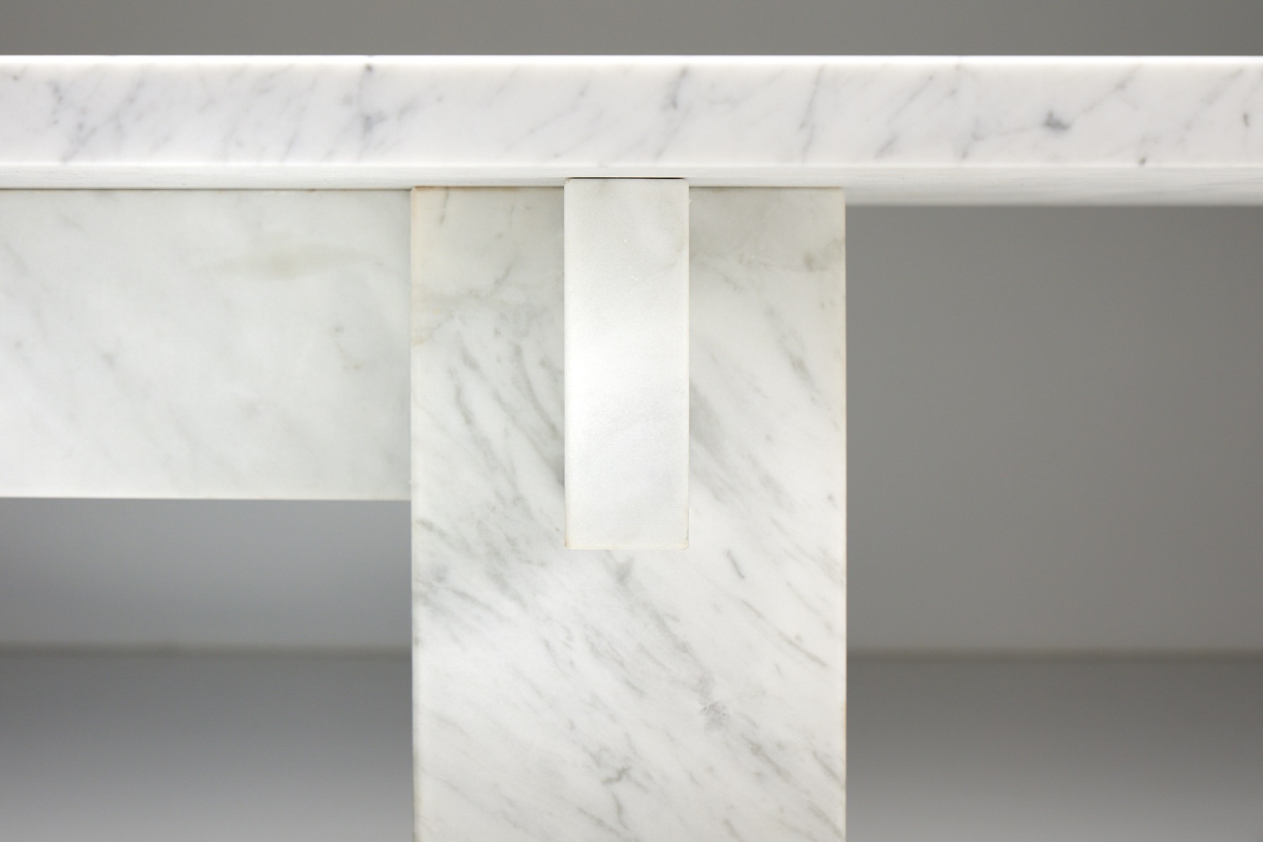Architectural marble table in Carrara stone