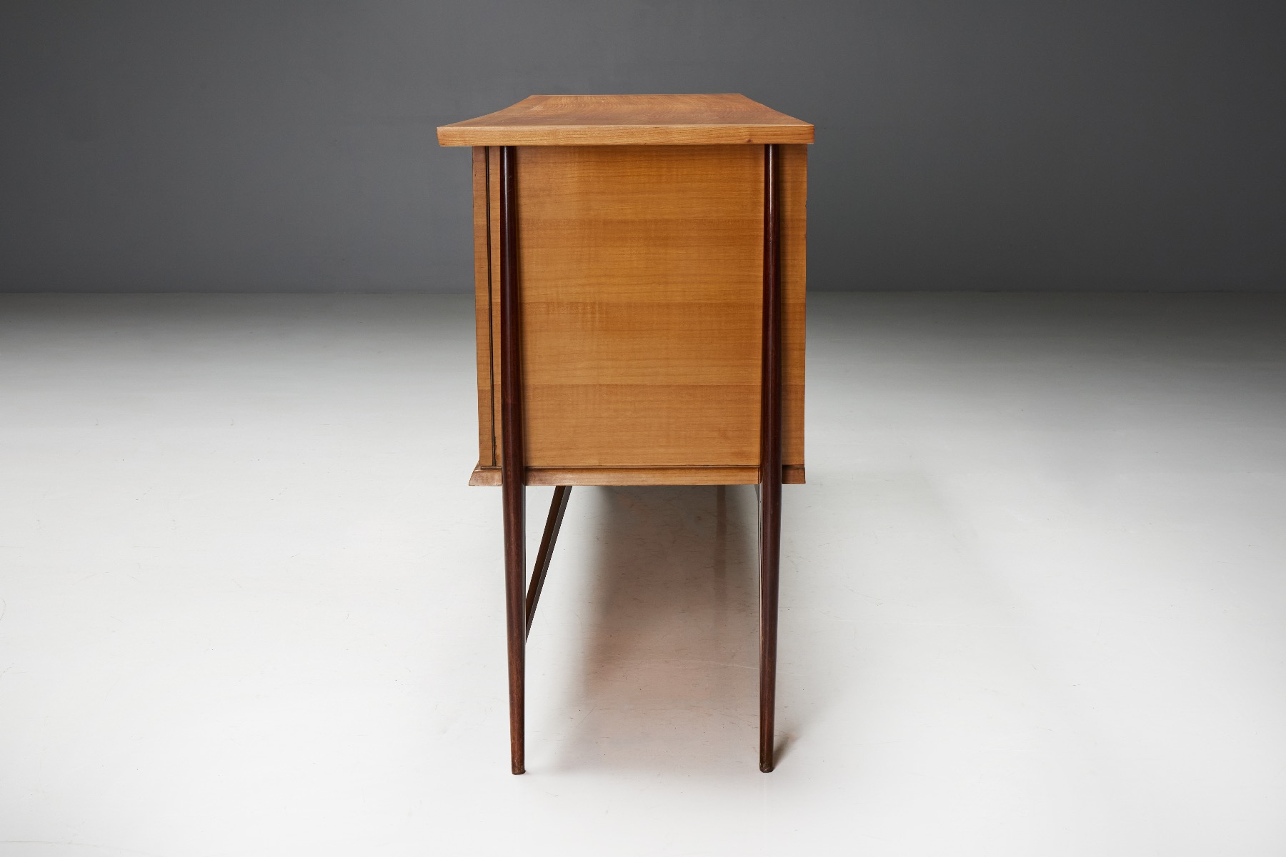 Architectural sideboard in Belgian design from the 1950s
