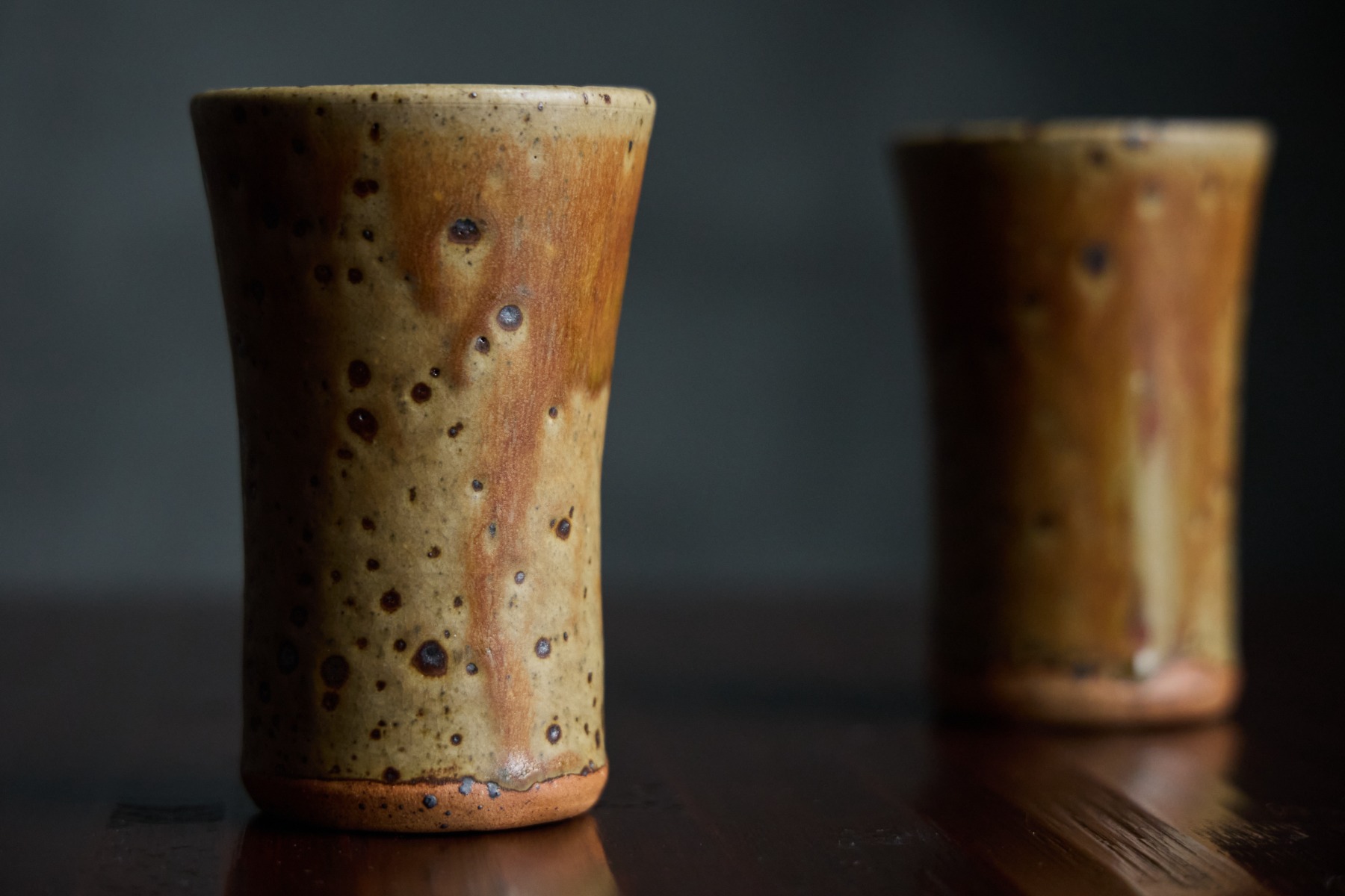 Artisanal ceramic goblets 1970s