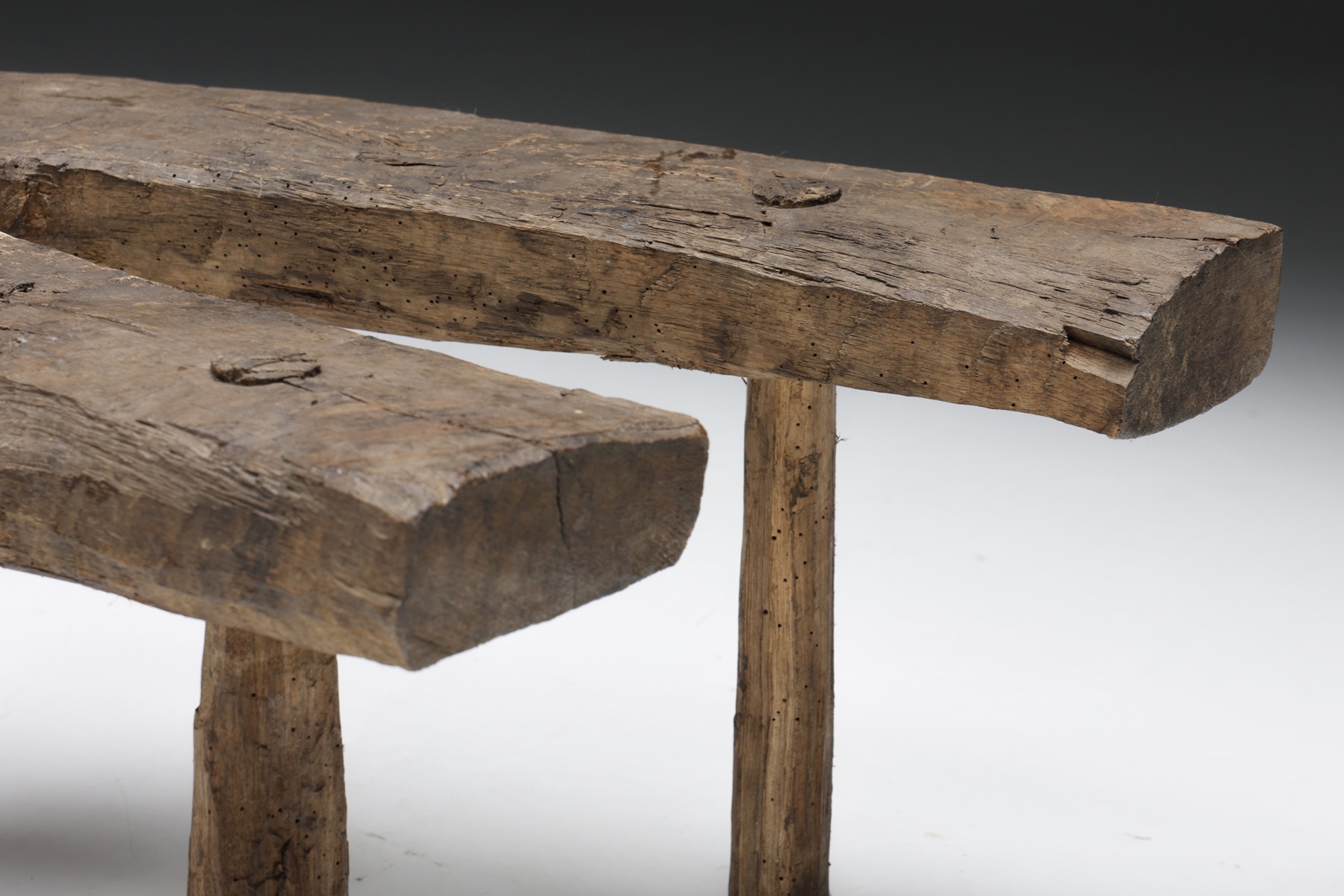 Authentic wabi sabi tripod stool circa 1900