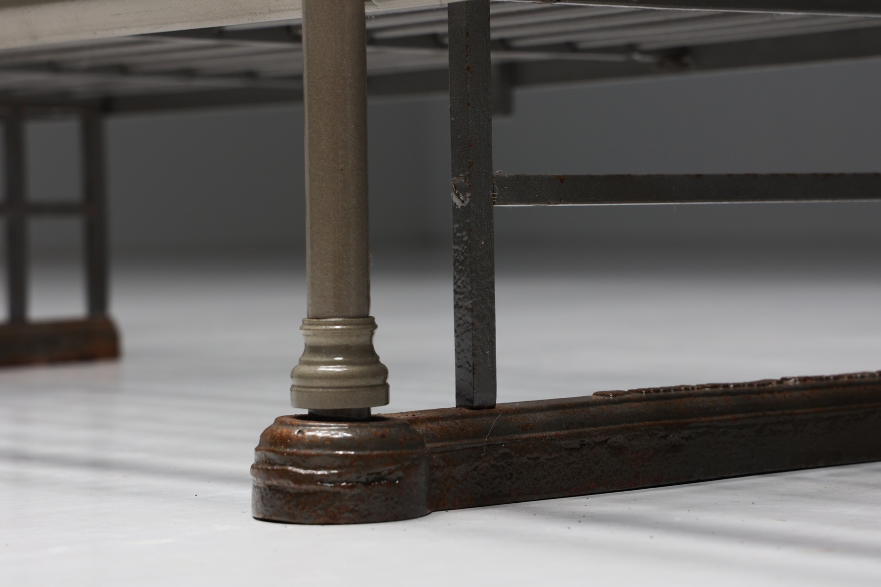 Authentic wrought iron bakery rack from the 1920s