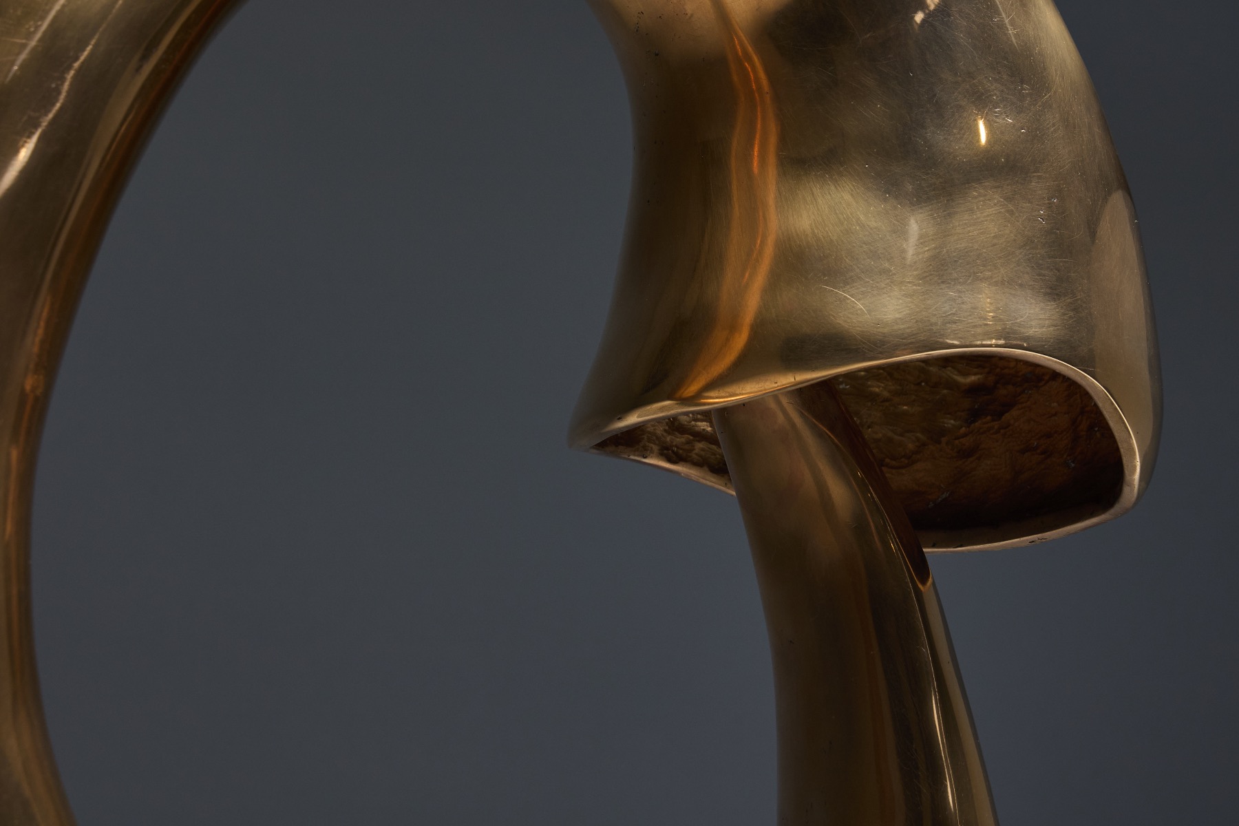 Artistic bronze Angler light sculpture from 2019