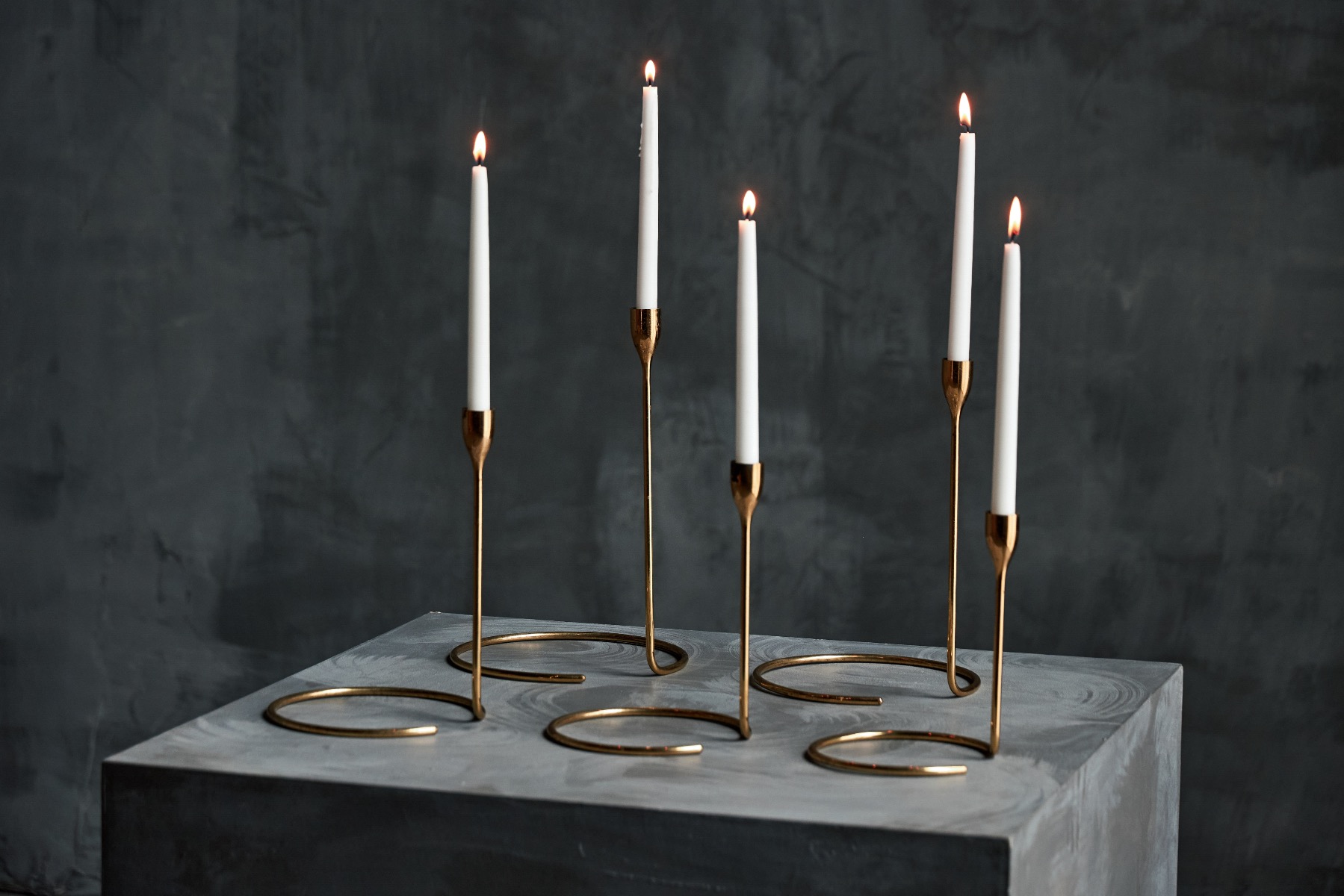 Classic 1960s brass candlestick design