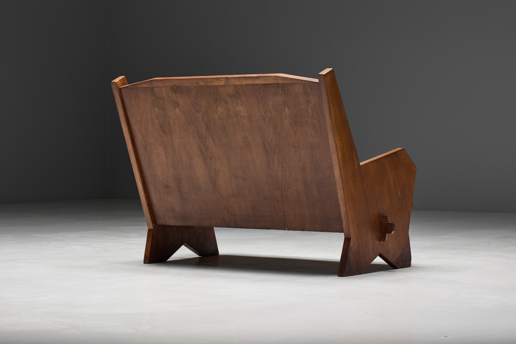 Classic Italian stained beech settee
