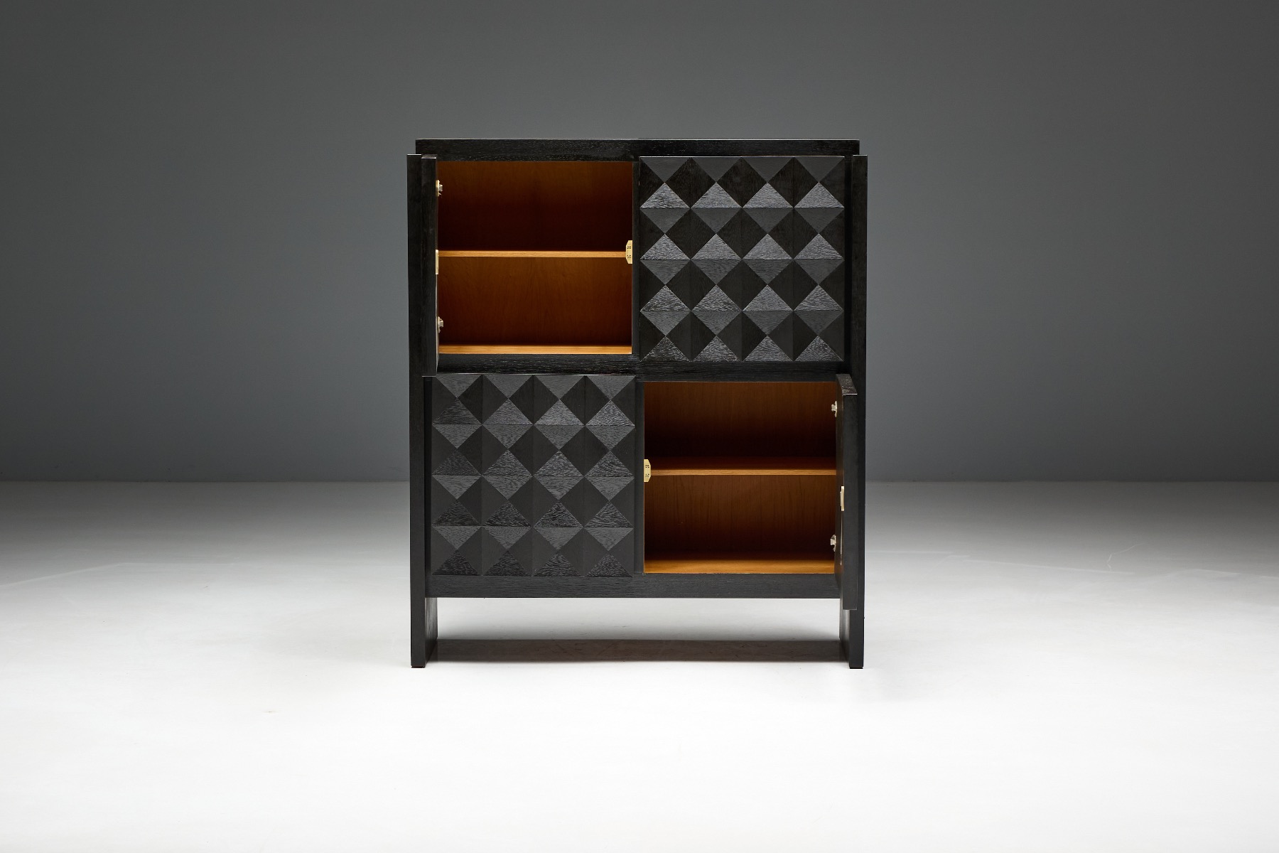 Collectible Belgian brutalist cabinet