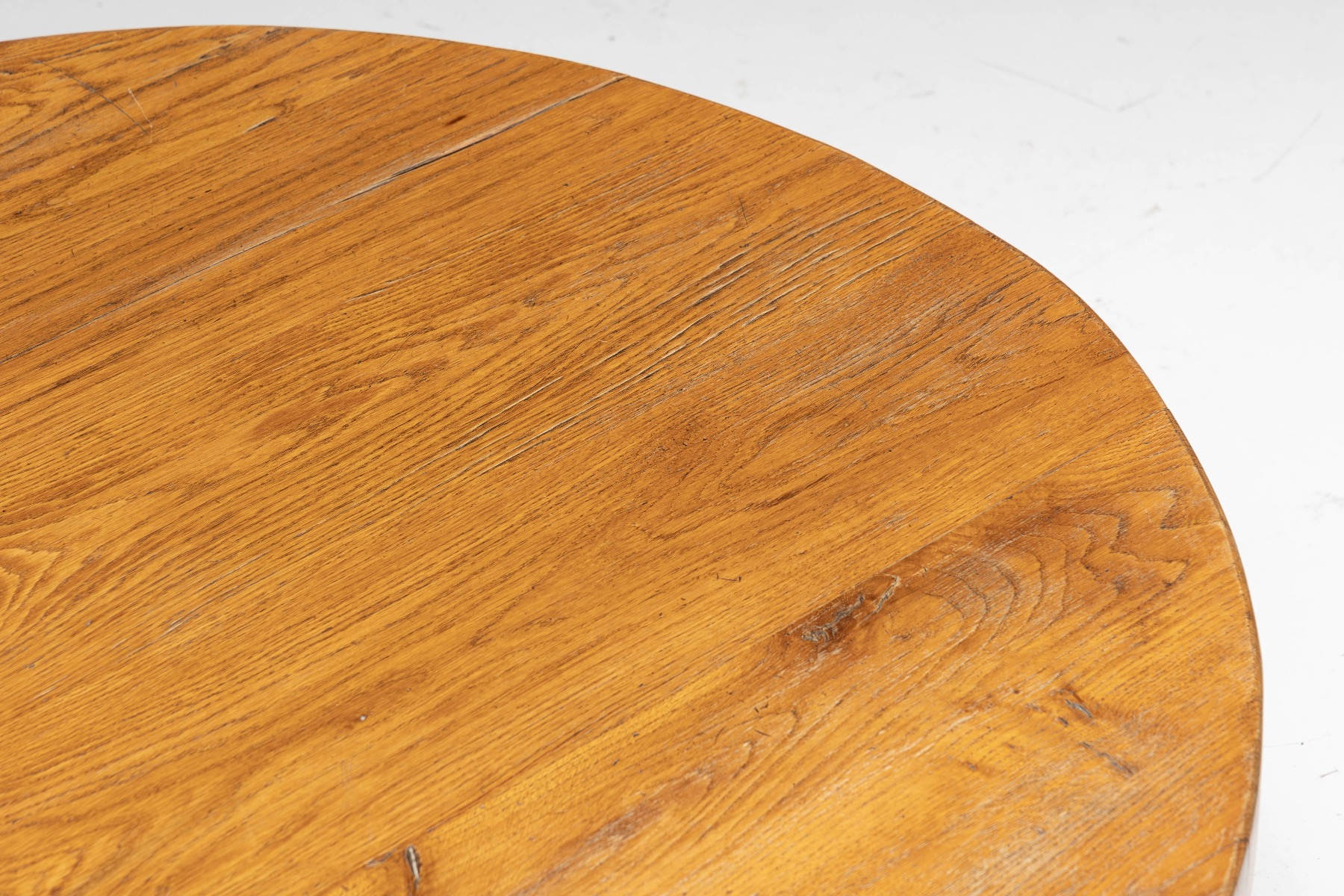 Collectible French brutalist round coffee table