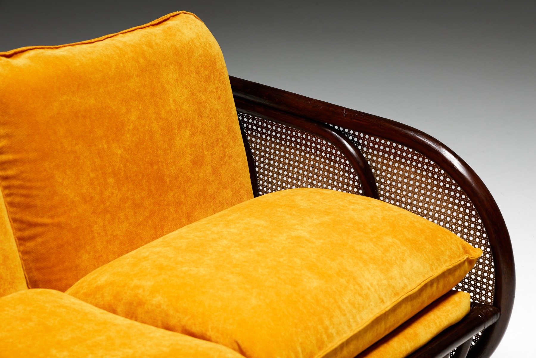 Collectible Italian bamboo bench two seater