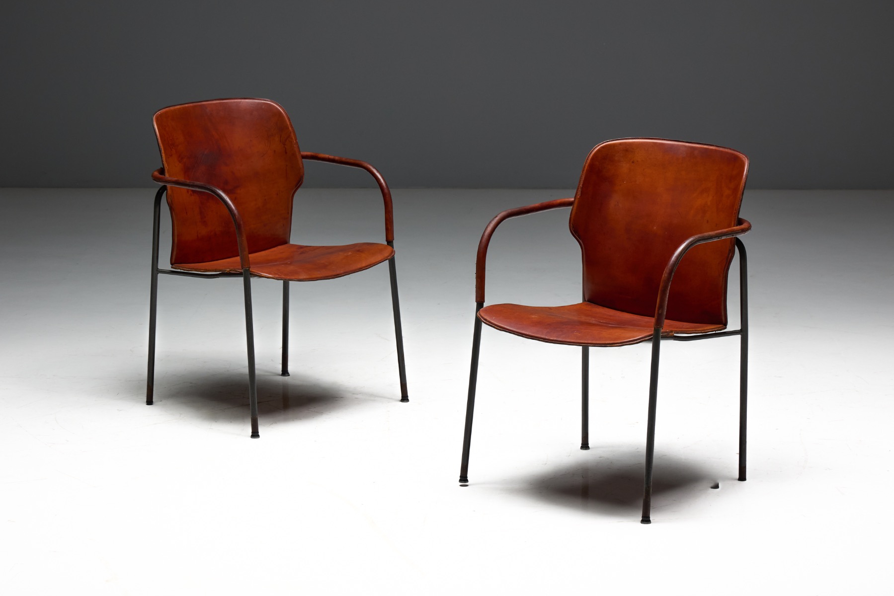 Lalanda armchair with modernist geometry by Frattini
