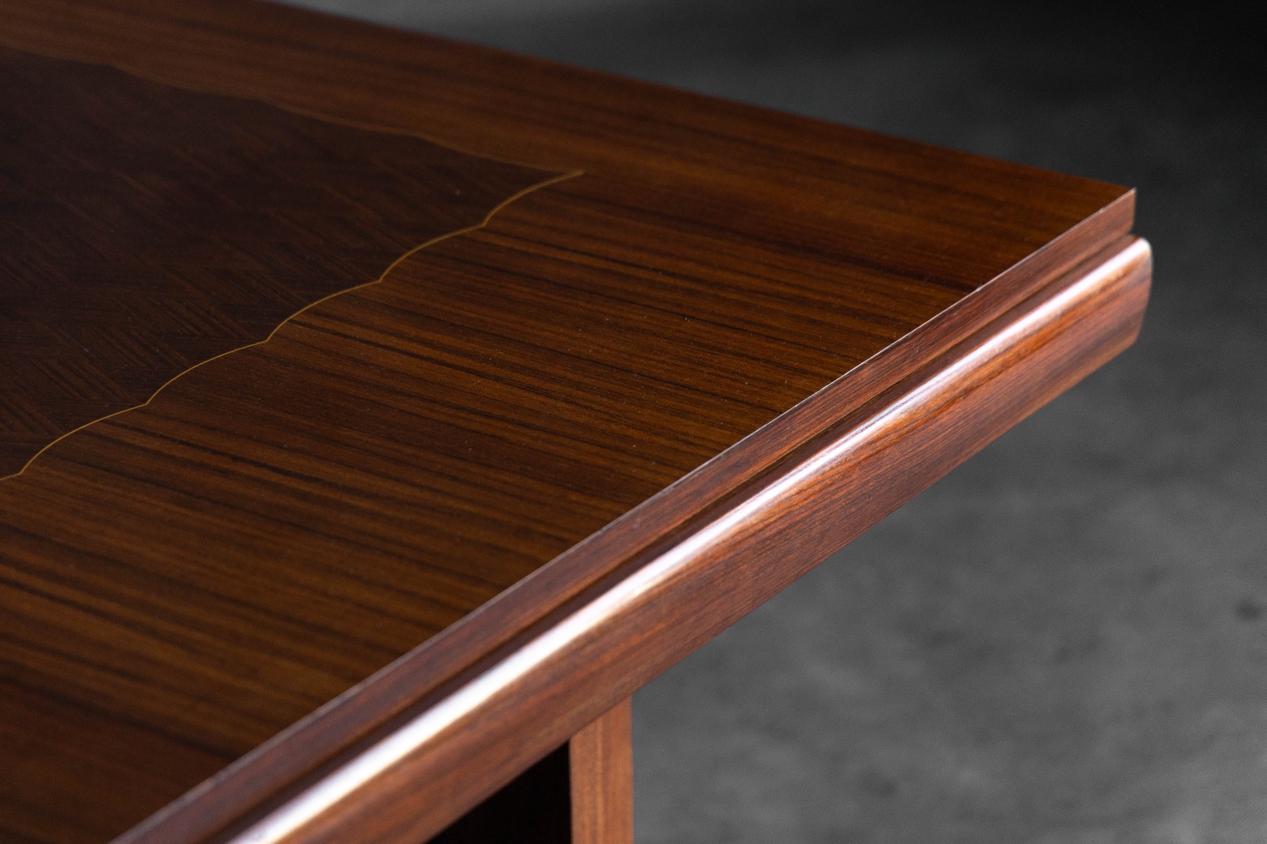 Interwar French Art Deco dining table walnut