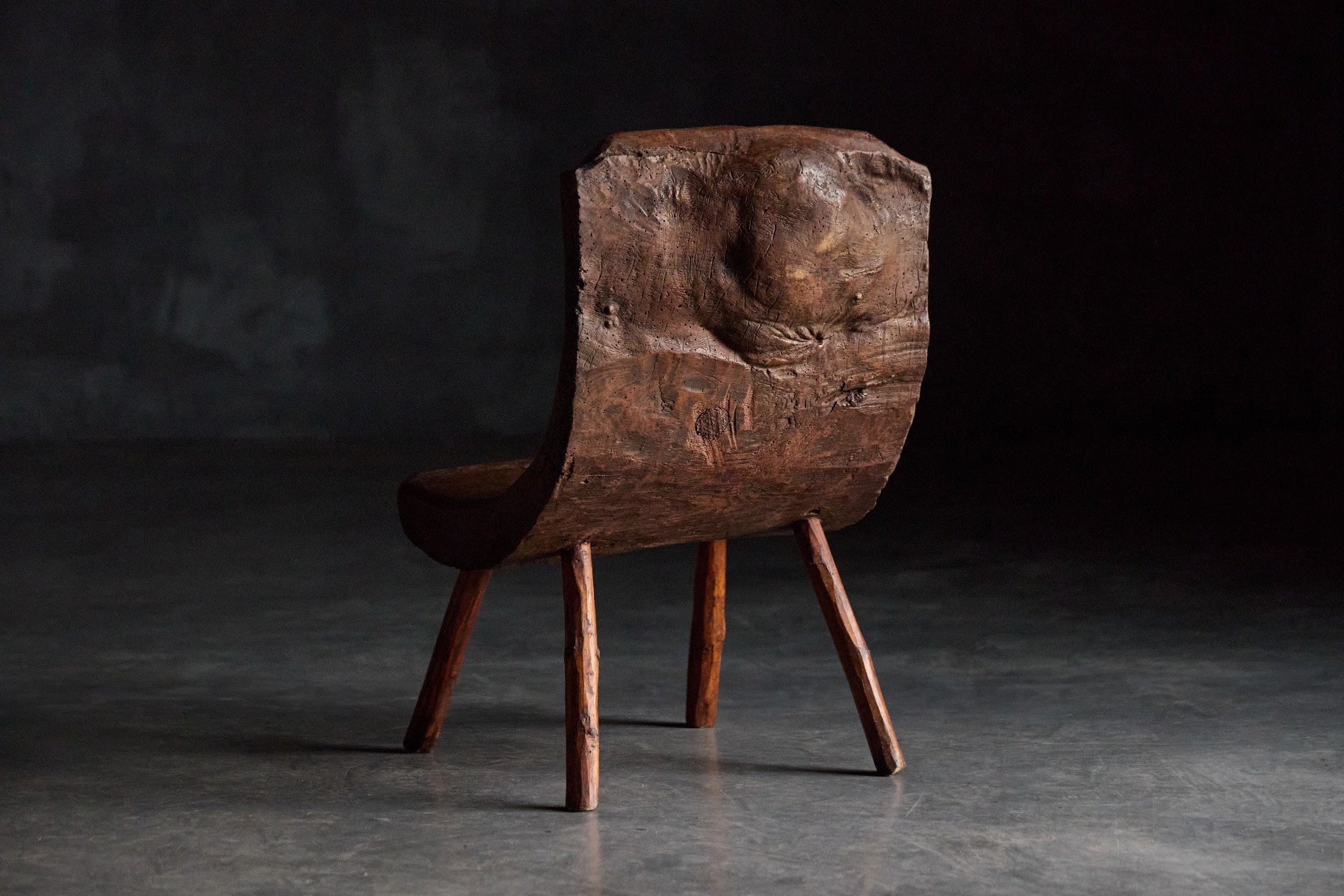 French Pyrenean primitive stool 1950s