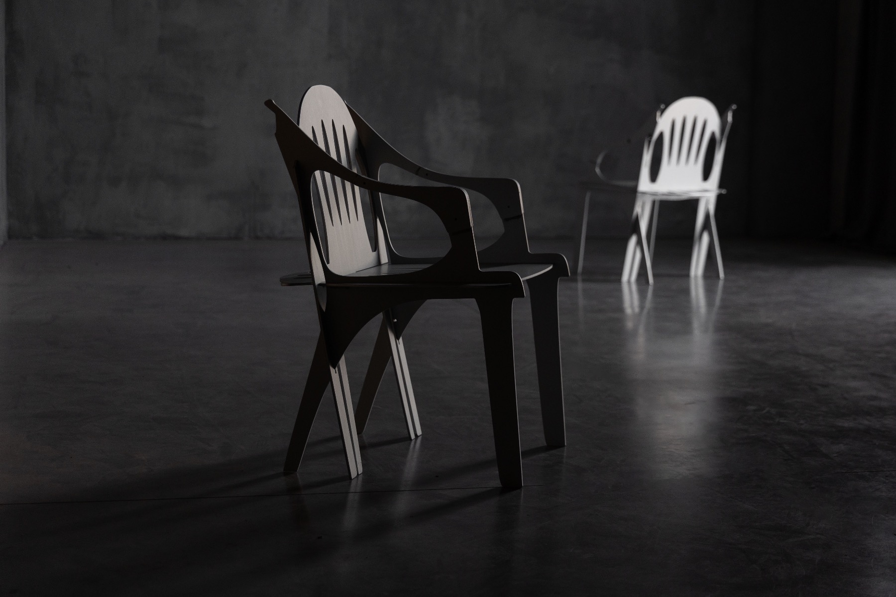 Graphic design Flatscreen chair with modern expression