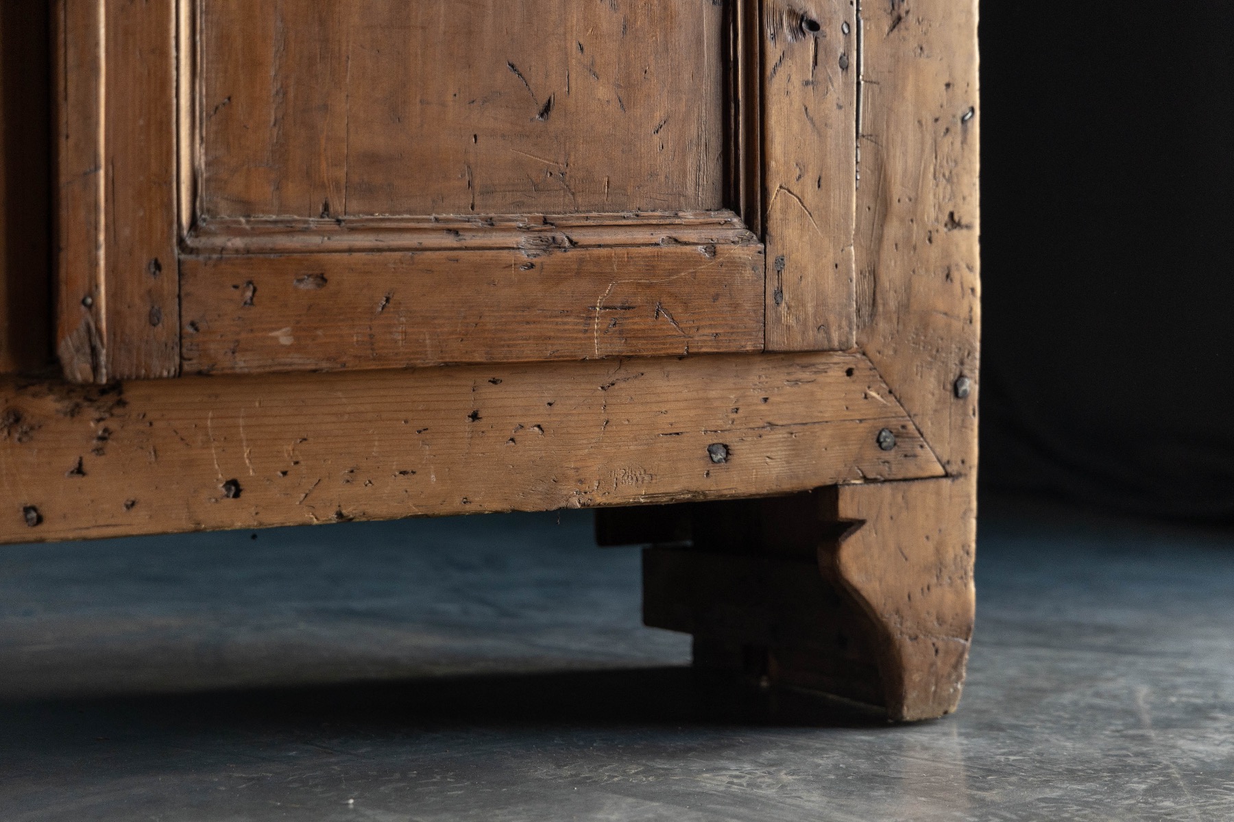 Heritage rural cabinet with aged surface