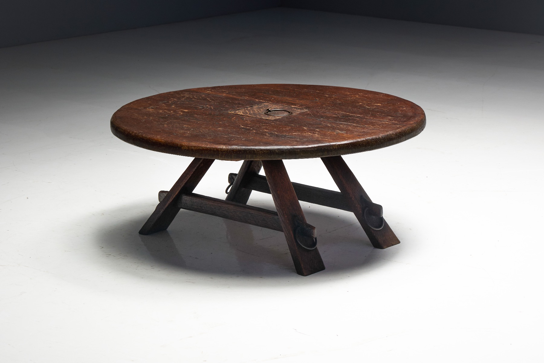 Vintage rural coffee table with natural texture