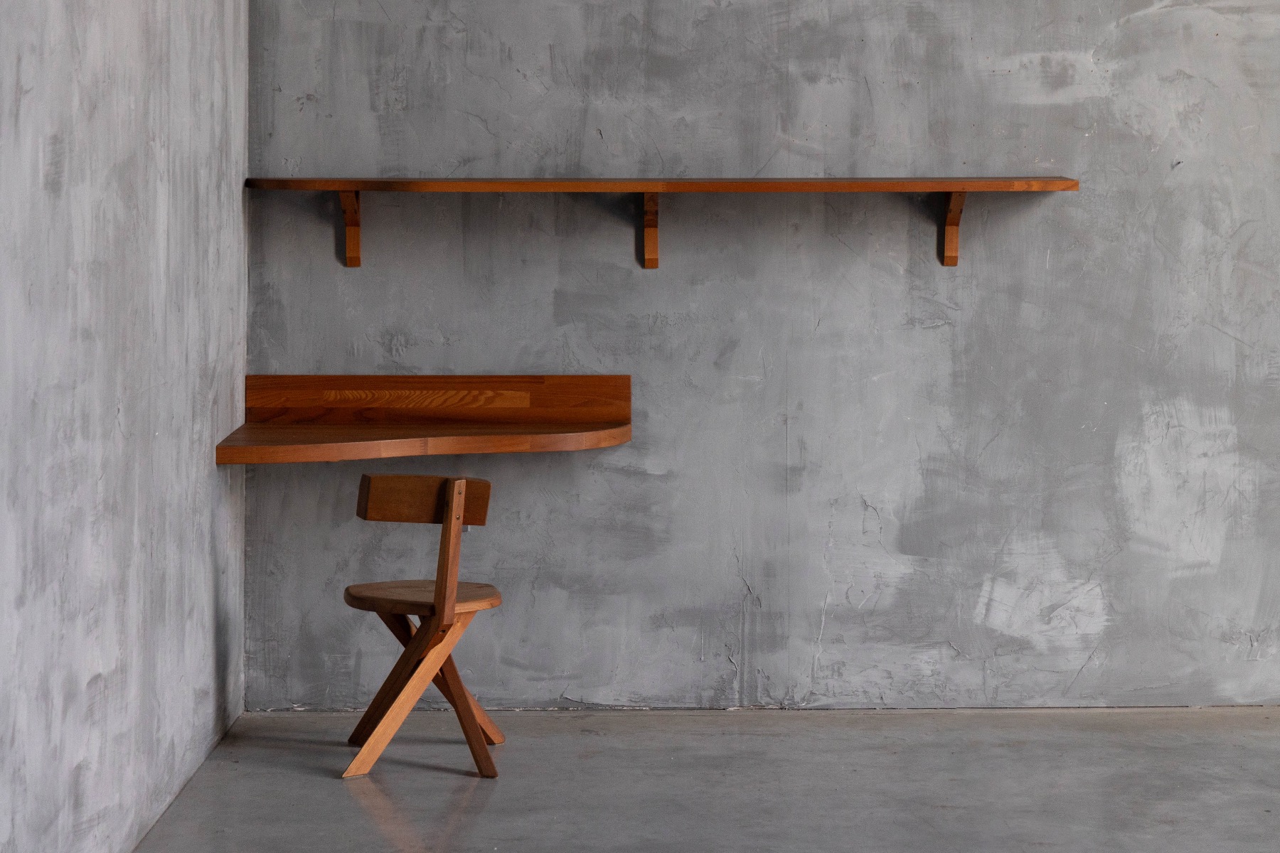 Handcrafted wall console showing Pierre Chapo craftsmanship
