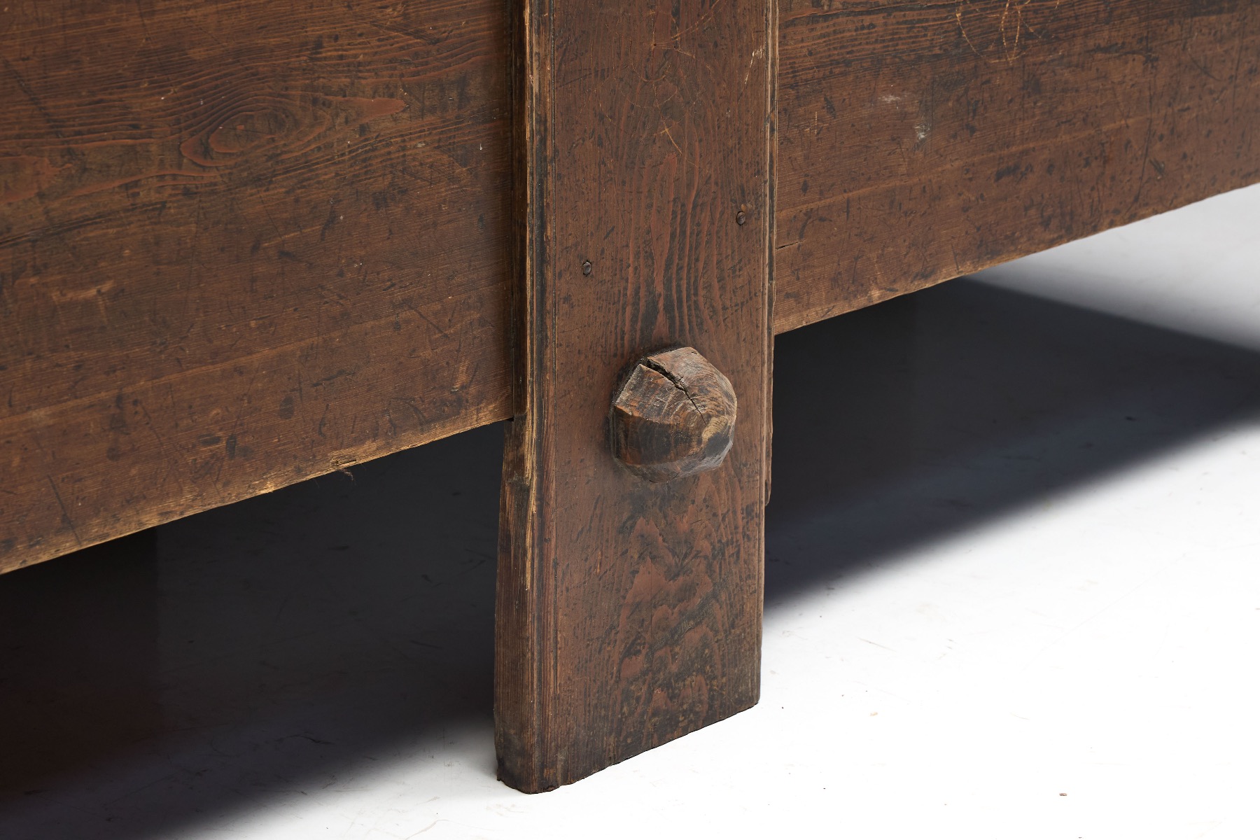 Timeworn Alpine chest with expressive surface