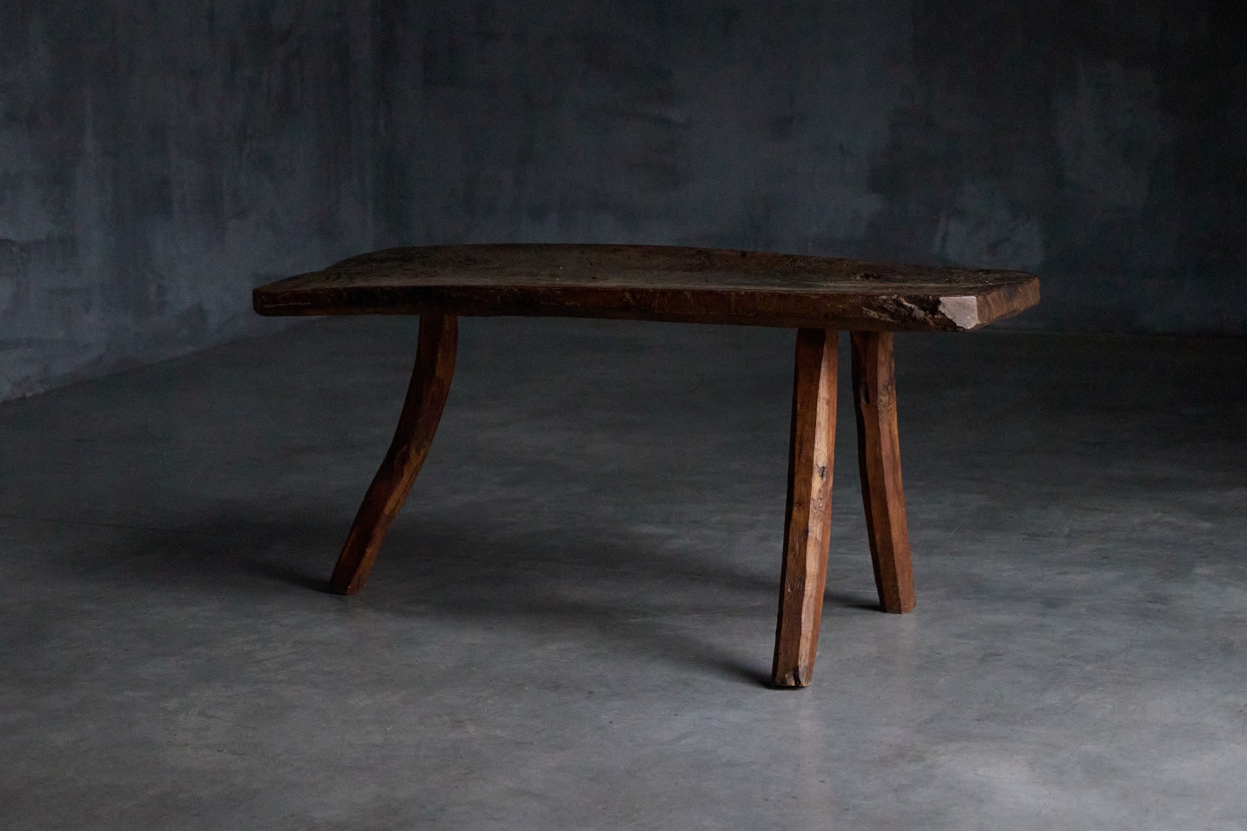 Historic folk art tripod table 19th century