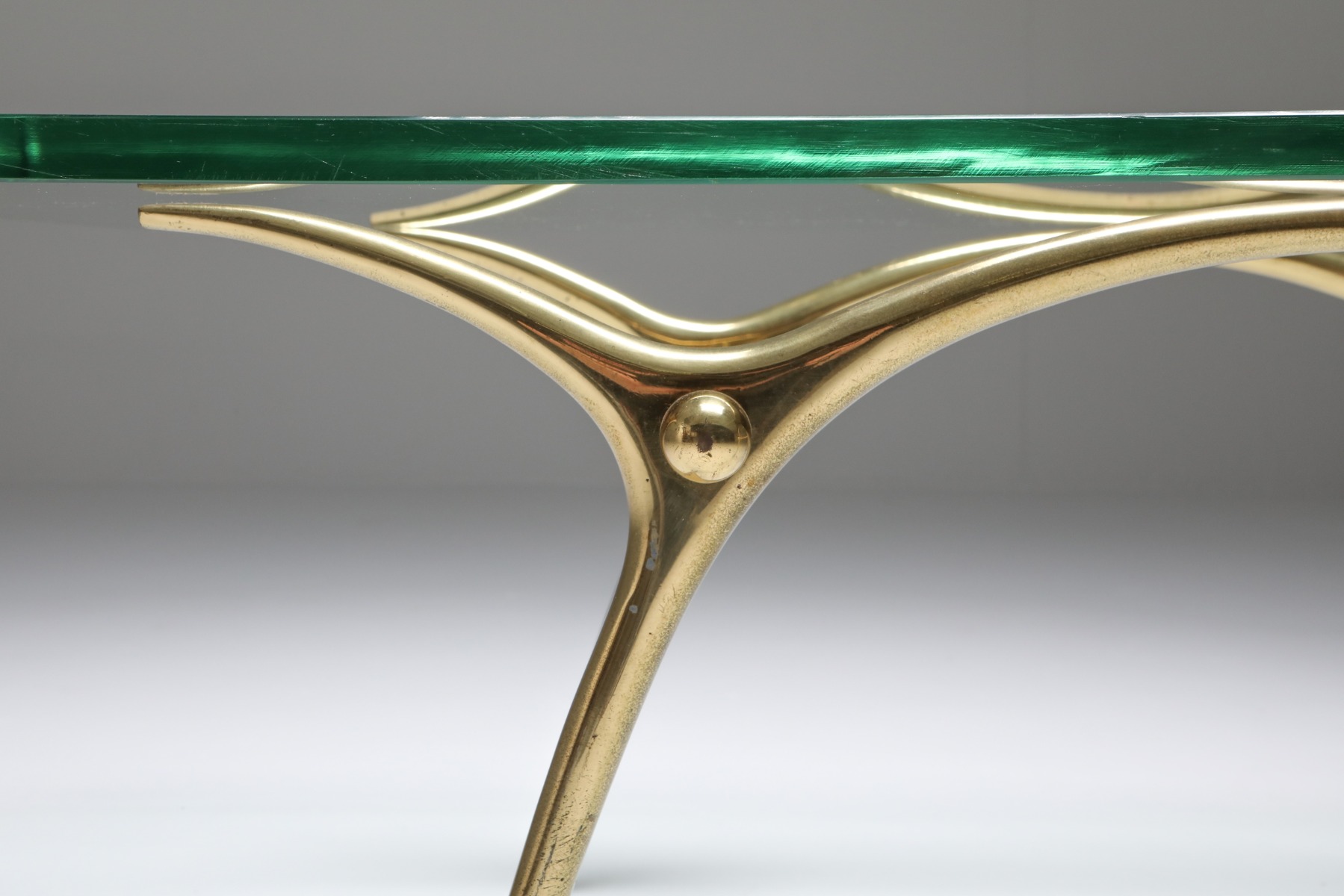 Iconic bronze coffee table by Kouloufi from the 1970s