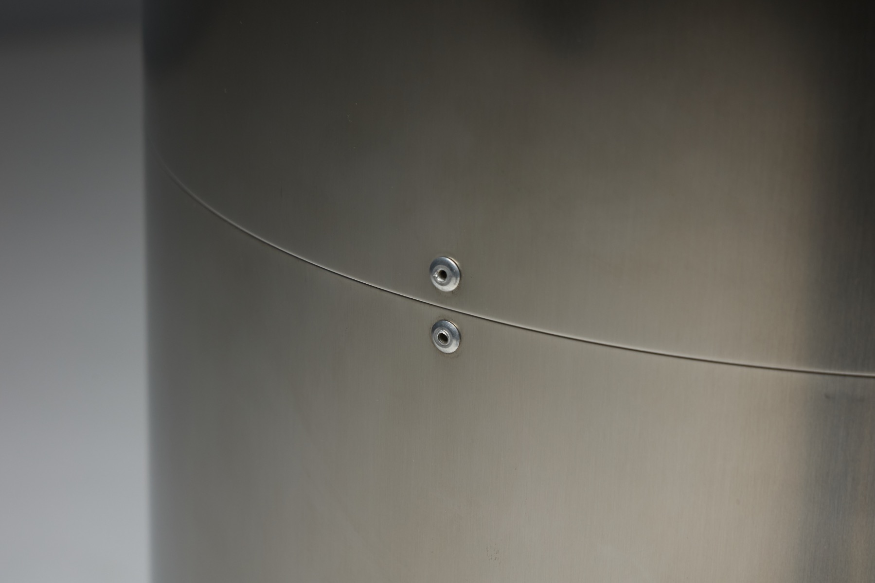 Modernist stainless steel uplighter from the 1970s by Targetti