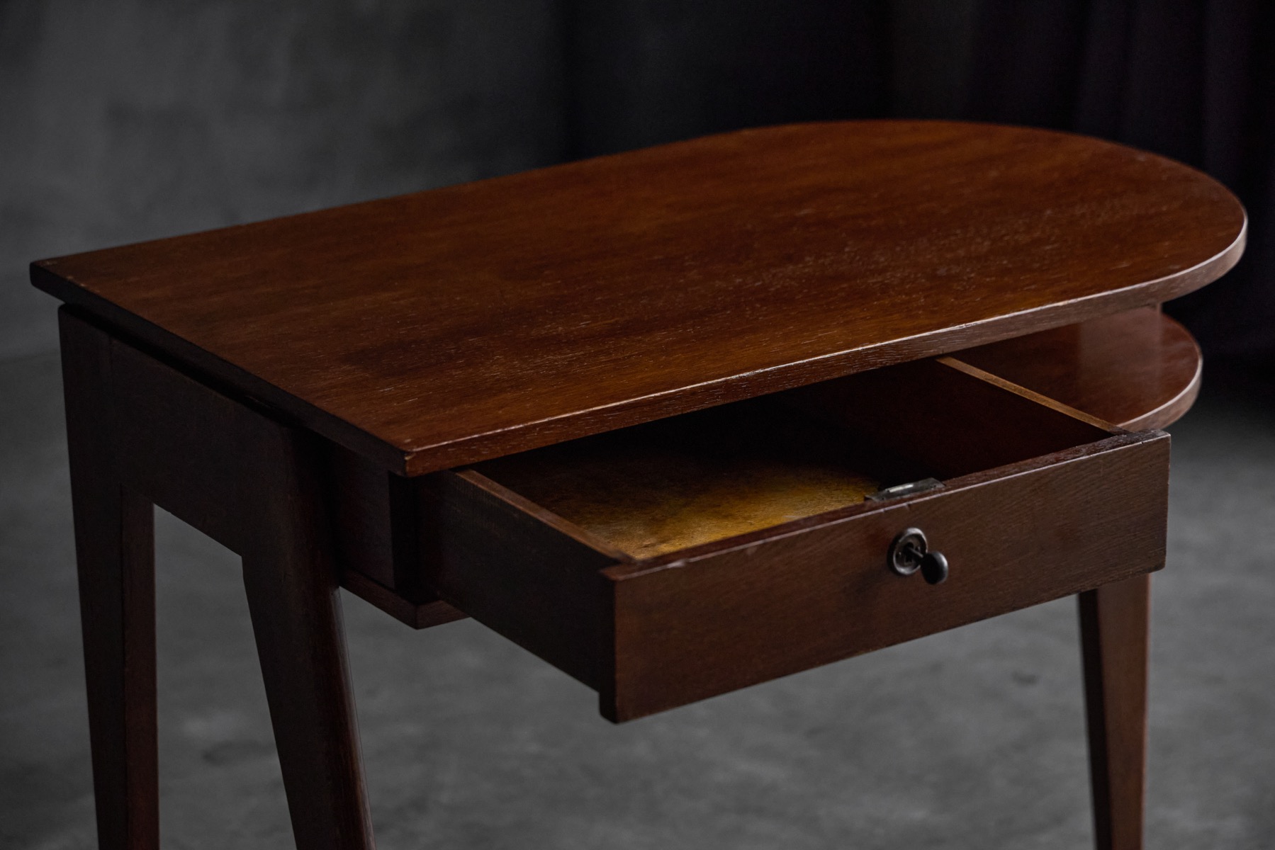 French mid century desk with tripod legs designed by Jacques Adnet