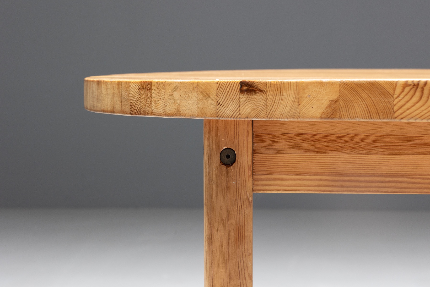 Minimalist pine dining table in modernist style