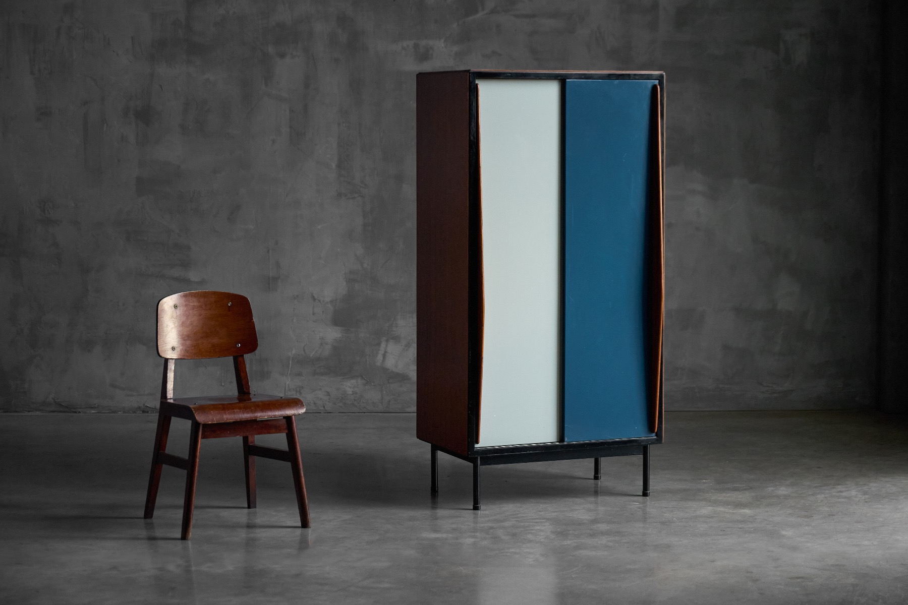 Modular modernist wardrobe by Willy Van Der Meeren for Tubax