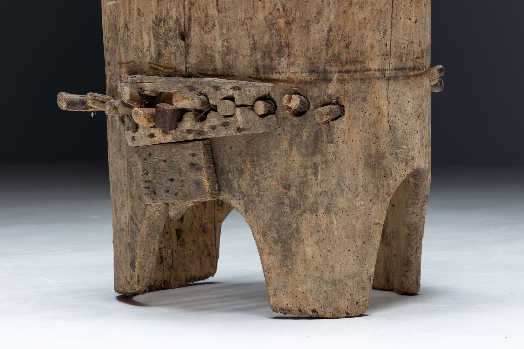 Primitive folk art basket 19th century
